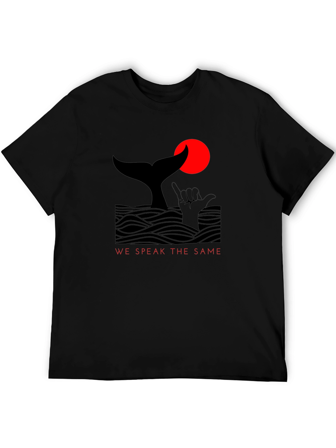 Whale Tail Hang Loose Graphic T-Shirt