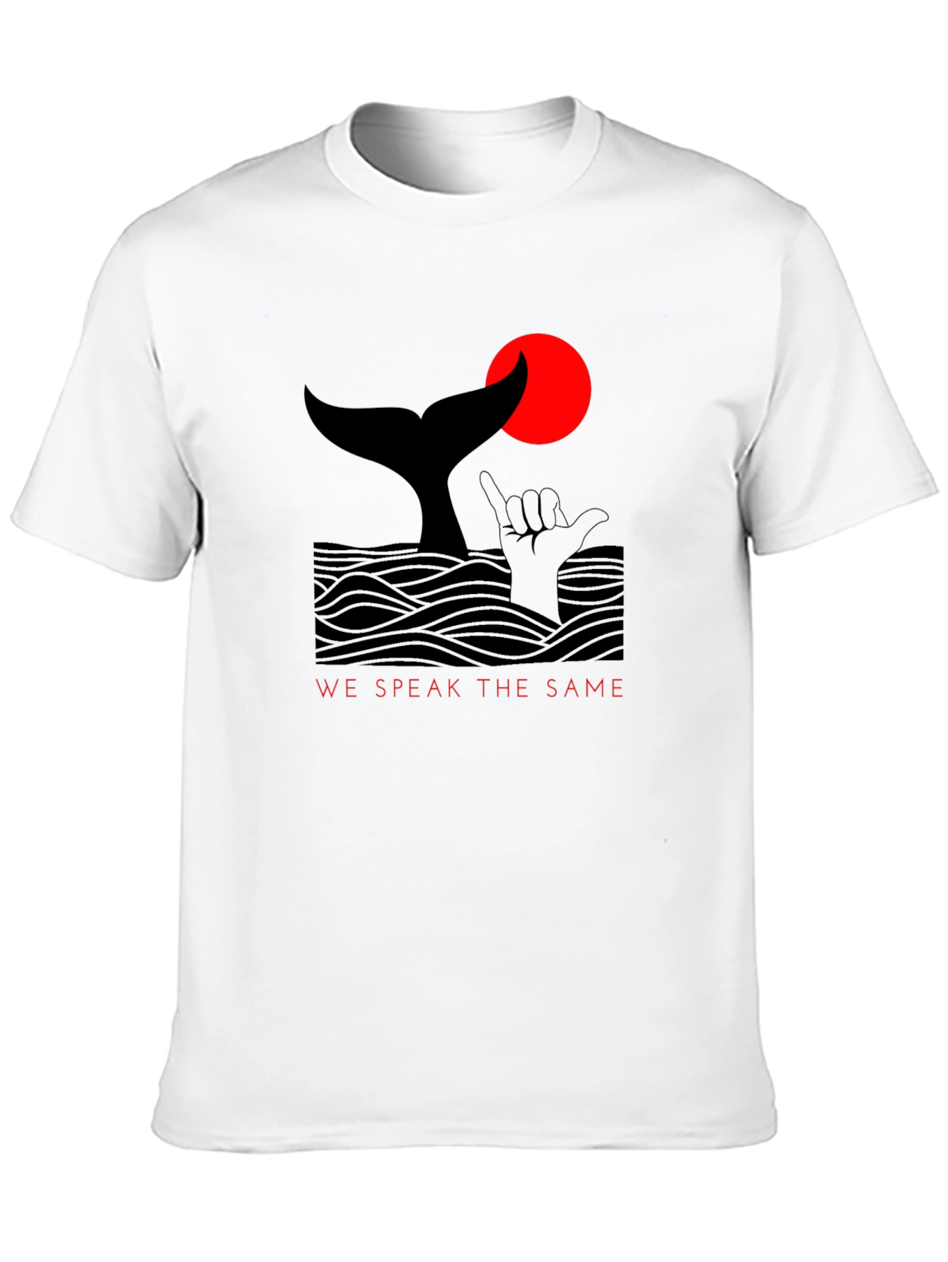 Whale Tail Hang Loose Graphic T-Shirt