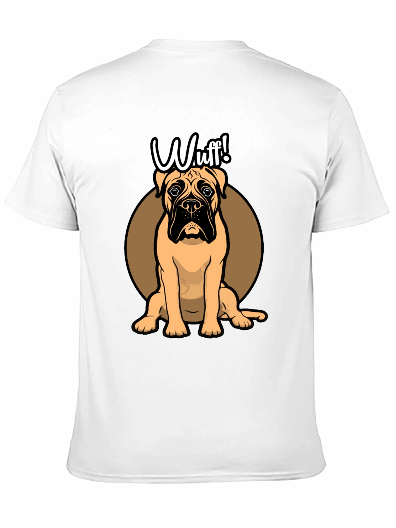 Cute Bulldog Wuff! Graphic Print T-Shirt