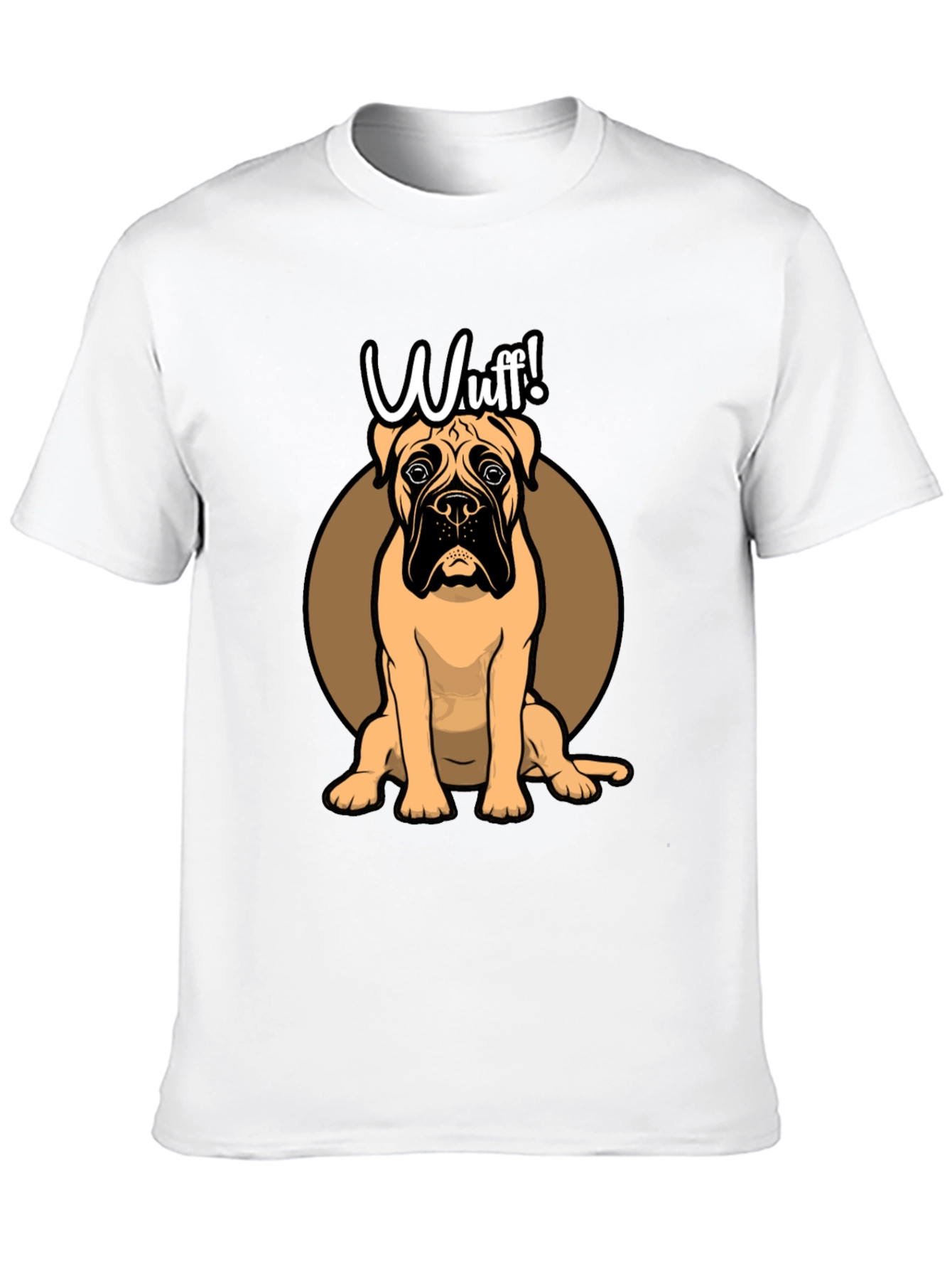 Cute Bulldog Wuff! Graphic Print T-Shirt