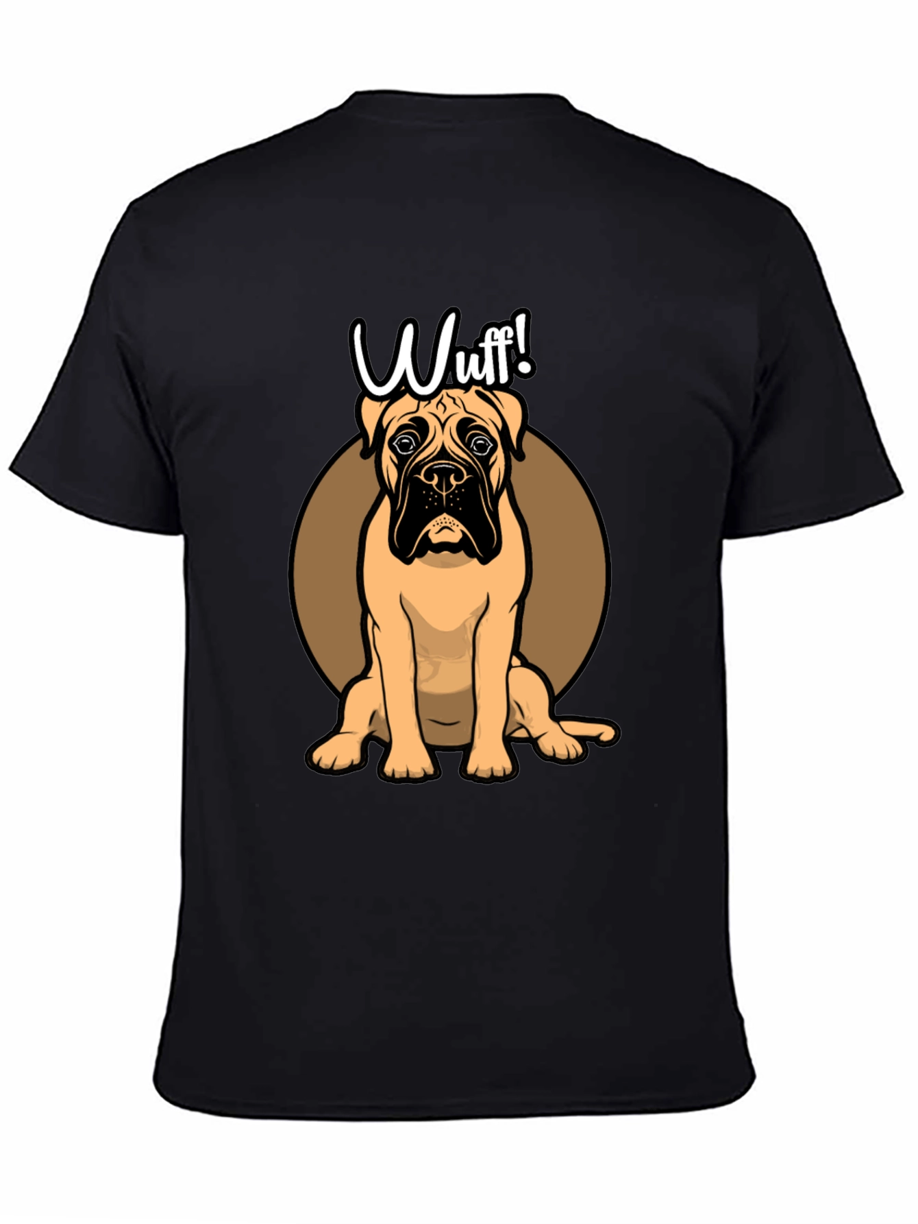 Cute Bulldog Wuff! Graphic Print T-Shirt