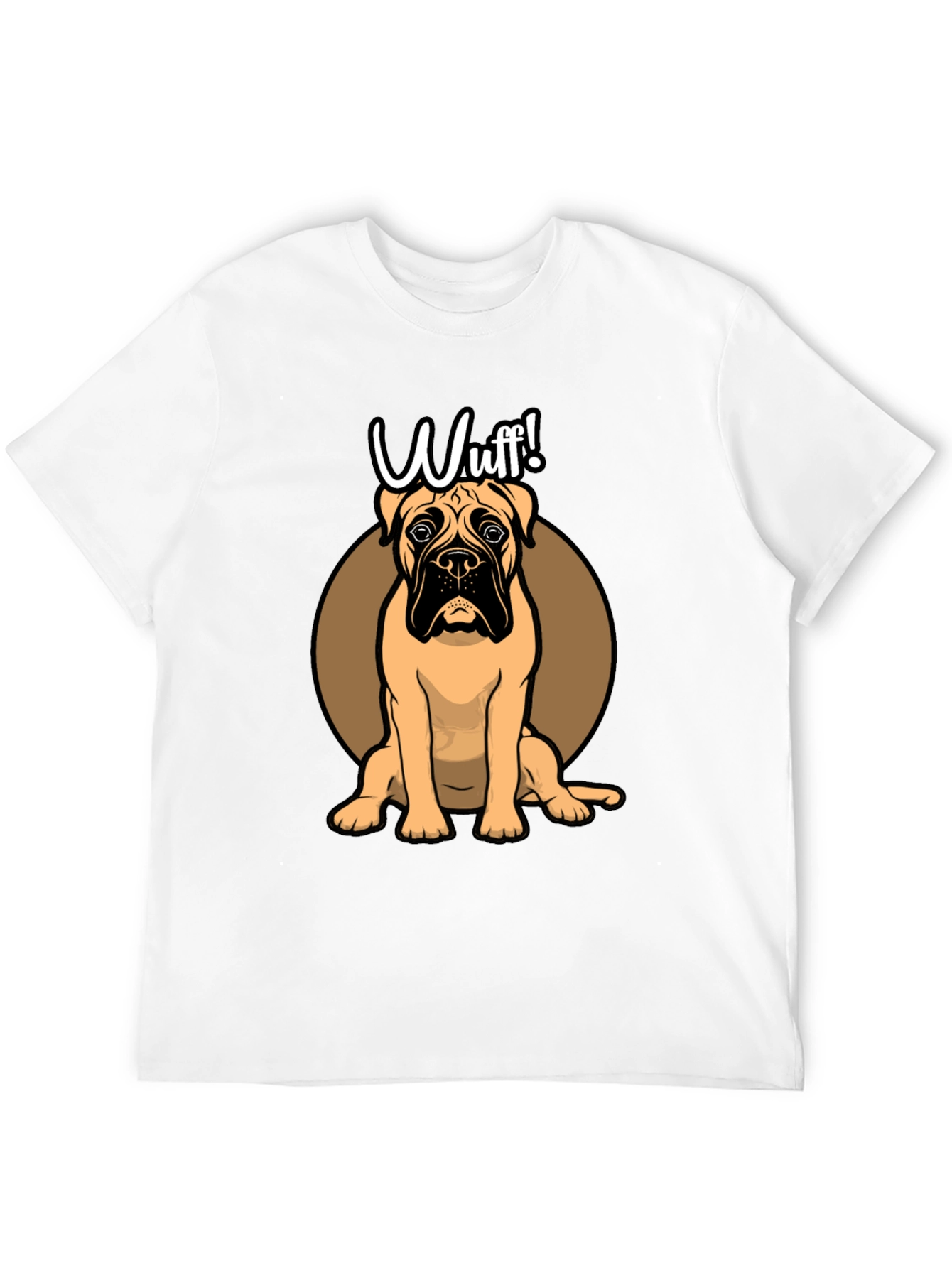 Cute Bulldog Wuff! Graphic Print T-Shirt
