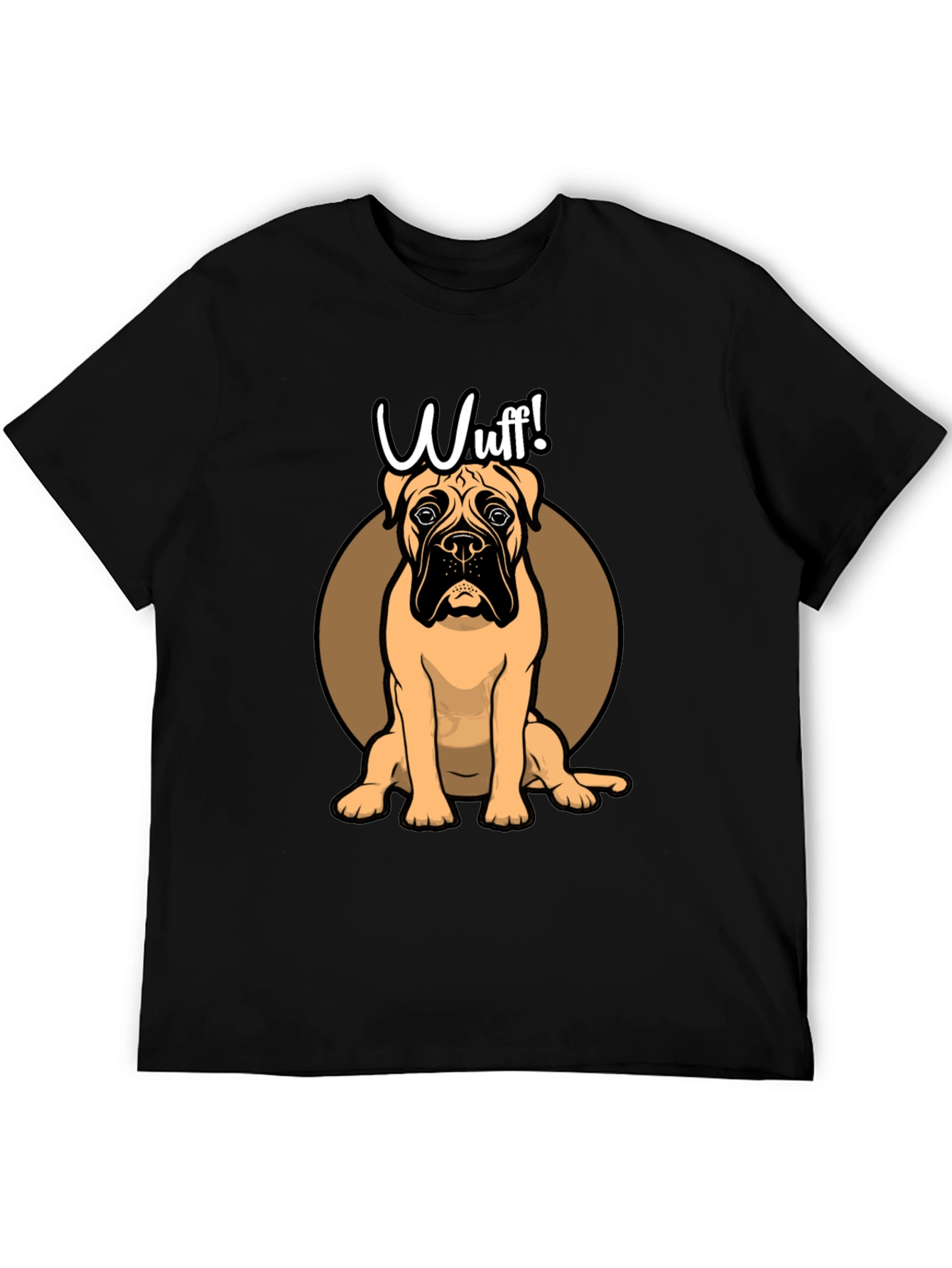 Cute Bulldog Wuff! Graphic Print T-Shirt