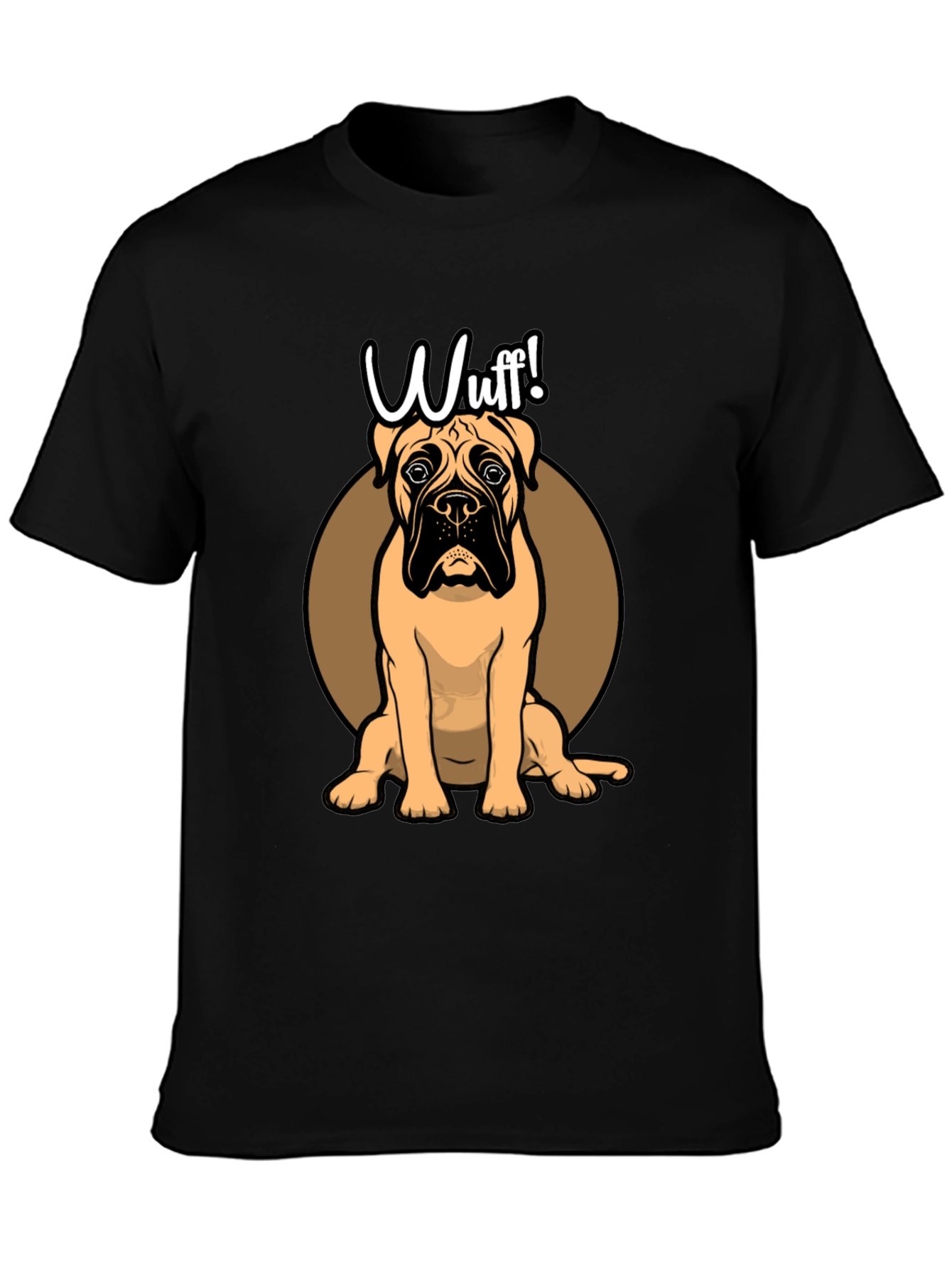 Cute Bulldog Wuff! Graphic Print T-Shirt