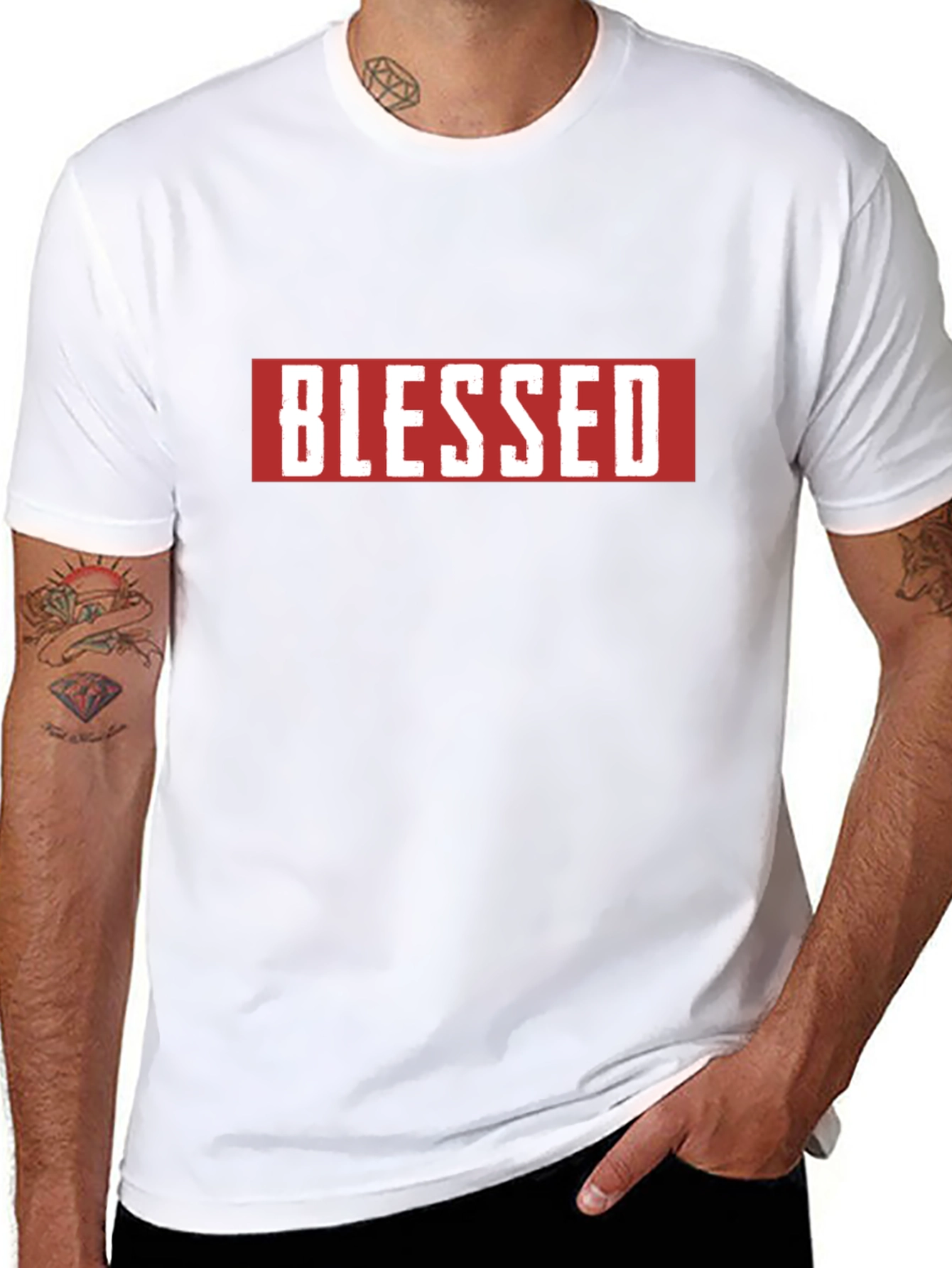 Blessed Graphic Tee - Black Short Sleeve T-Shirt