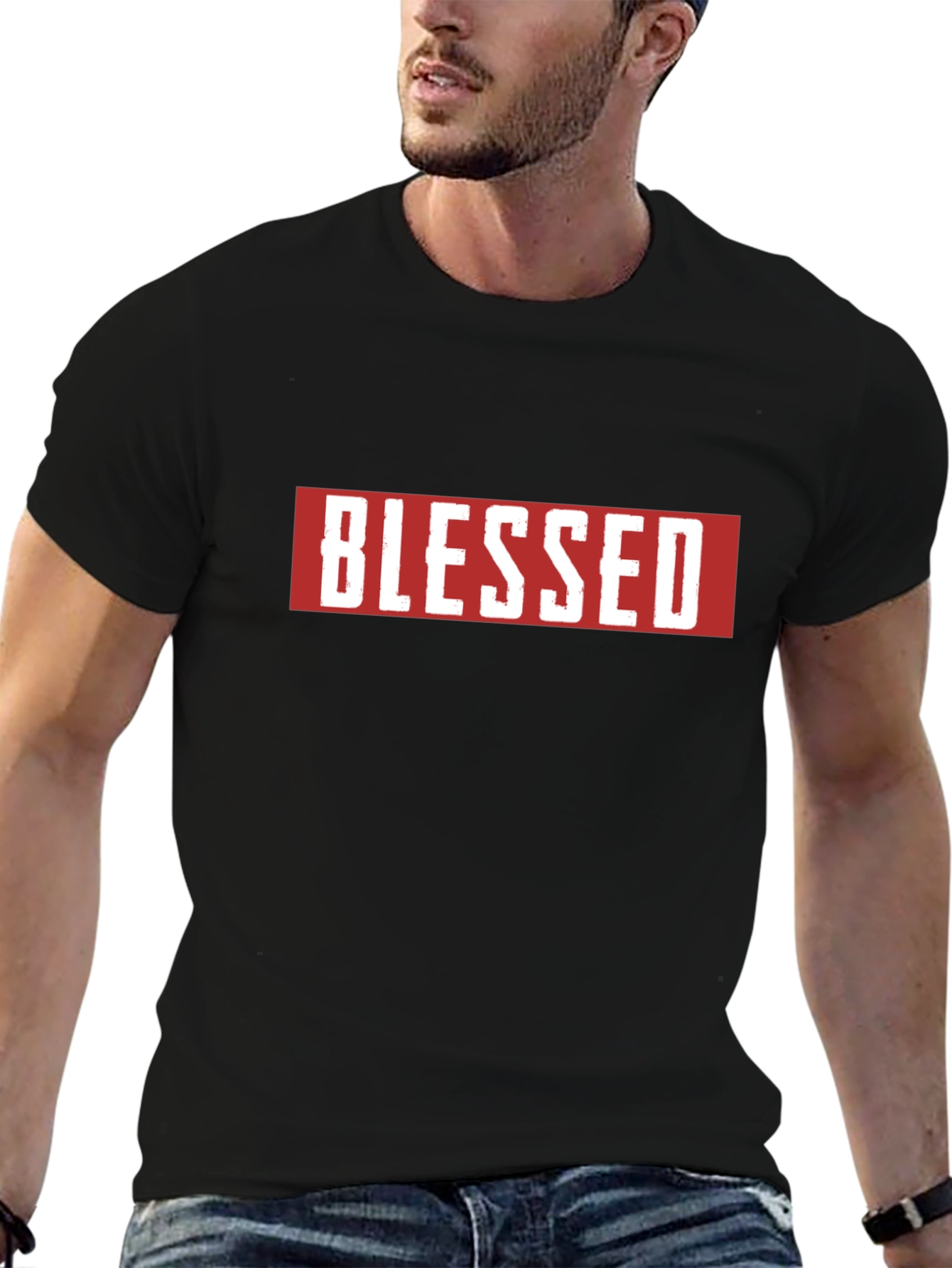 Blessed Graphic Tee - Black Short Sleeve T-Shirt