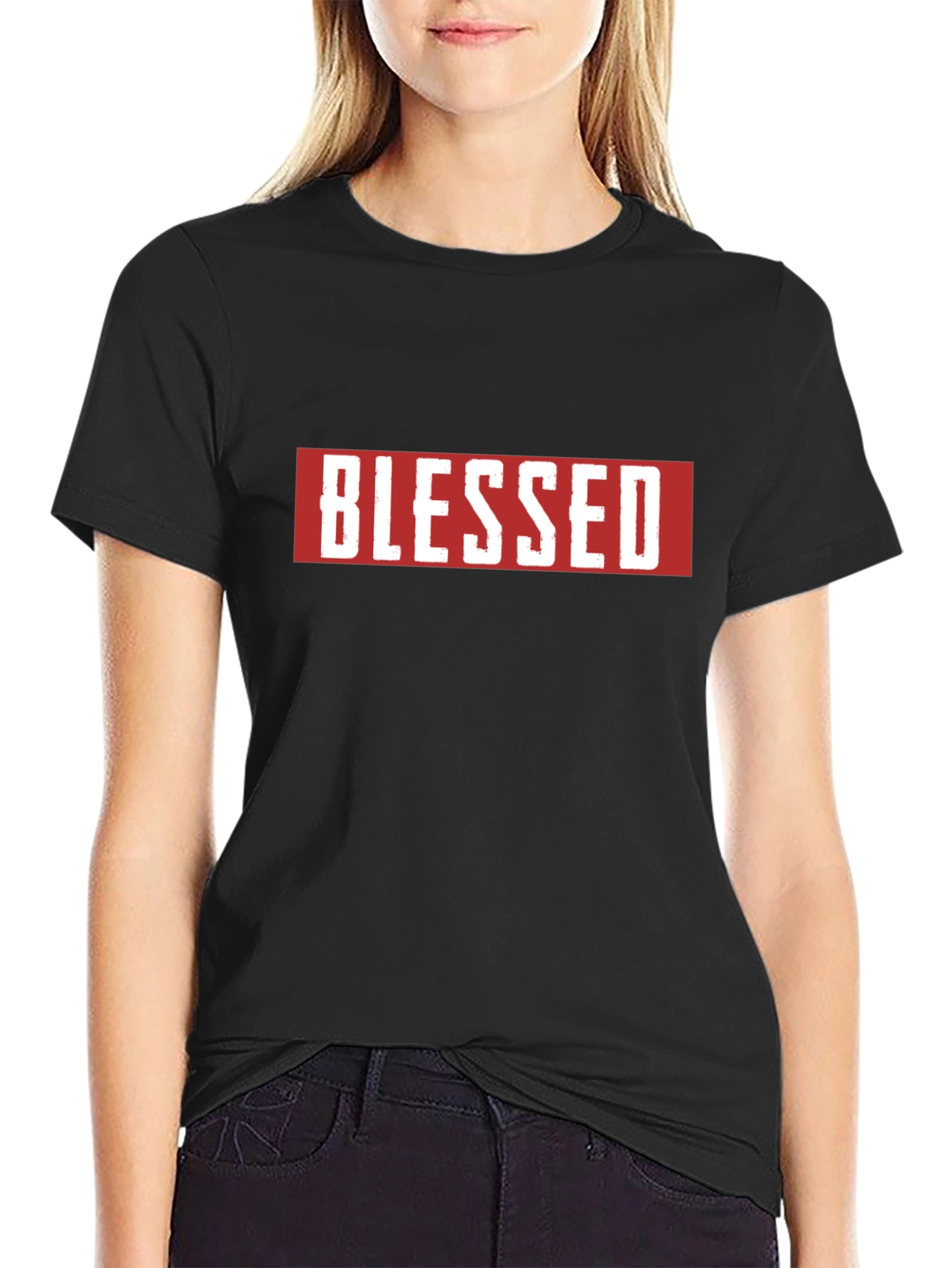 Blessed Graphic Tee - Black Short Sleeve T-Shirt