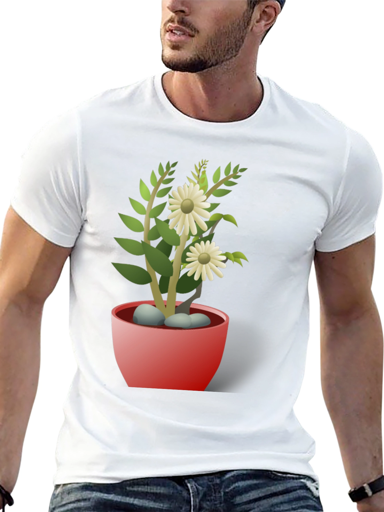 Daisy Plant T-Shirt - Stylish Floral Design