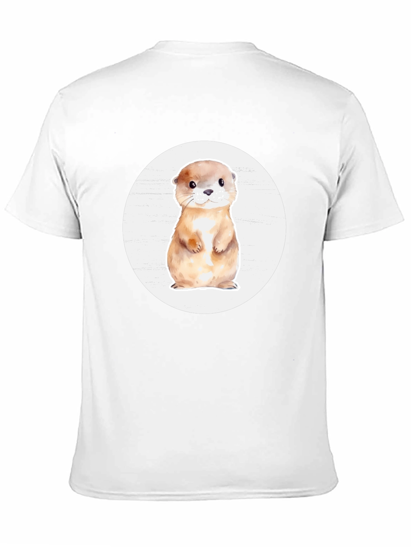 Cute Otter Graphic T-Shirt - Black