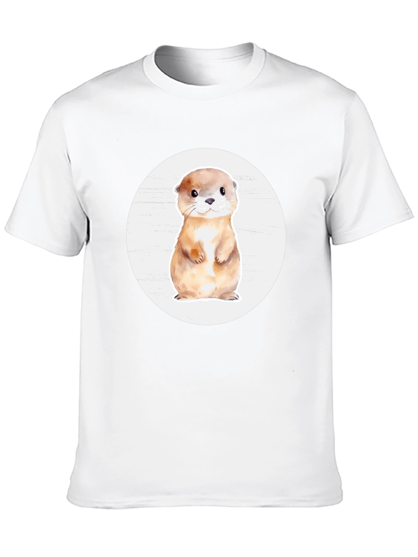Cute Otter Graphic T-Shirt - Black