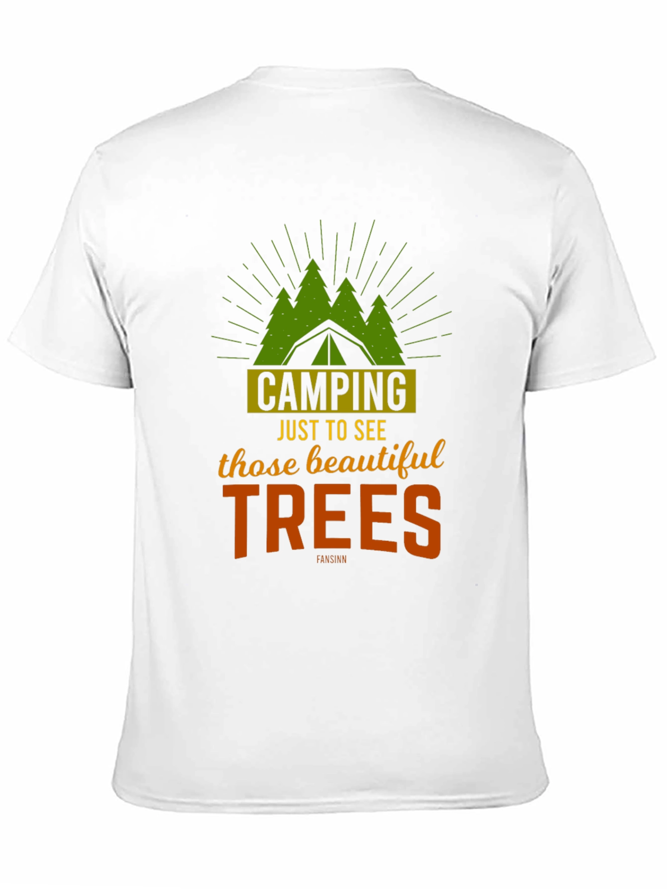 Camping Trees Graphic Tee - Outdoor Adventure Shirt