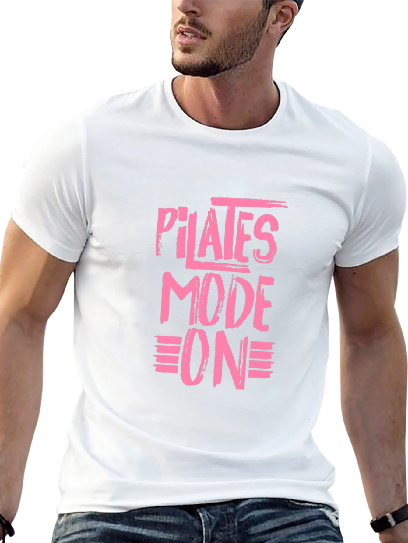Pilates Mode On Black T-Shirt