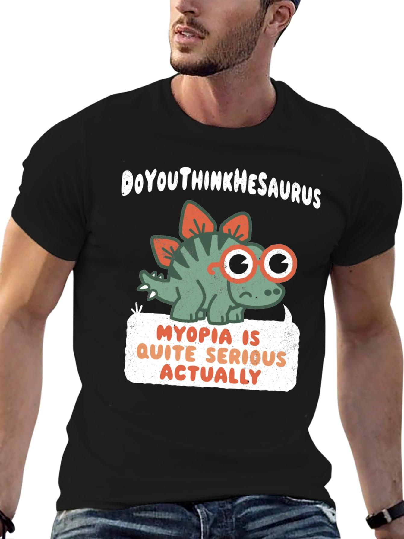 Doyouthinkhesaurus Myopia Dinosaur T-Shirt