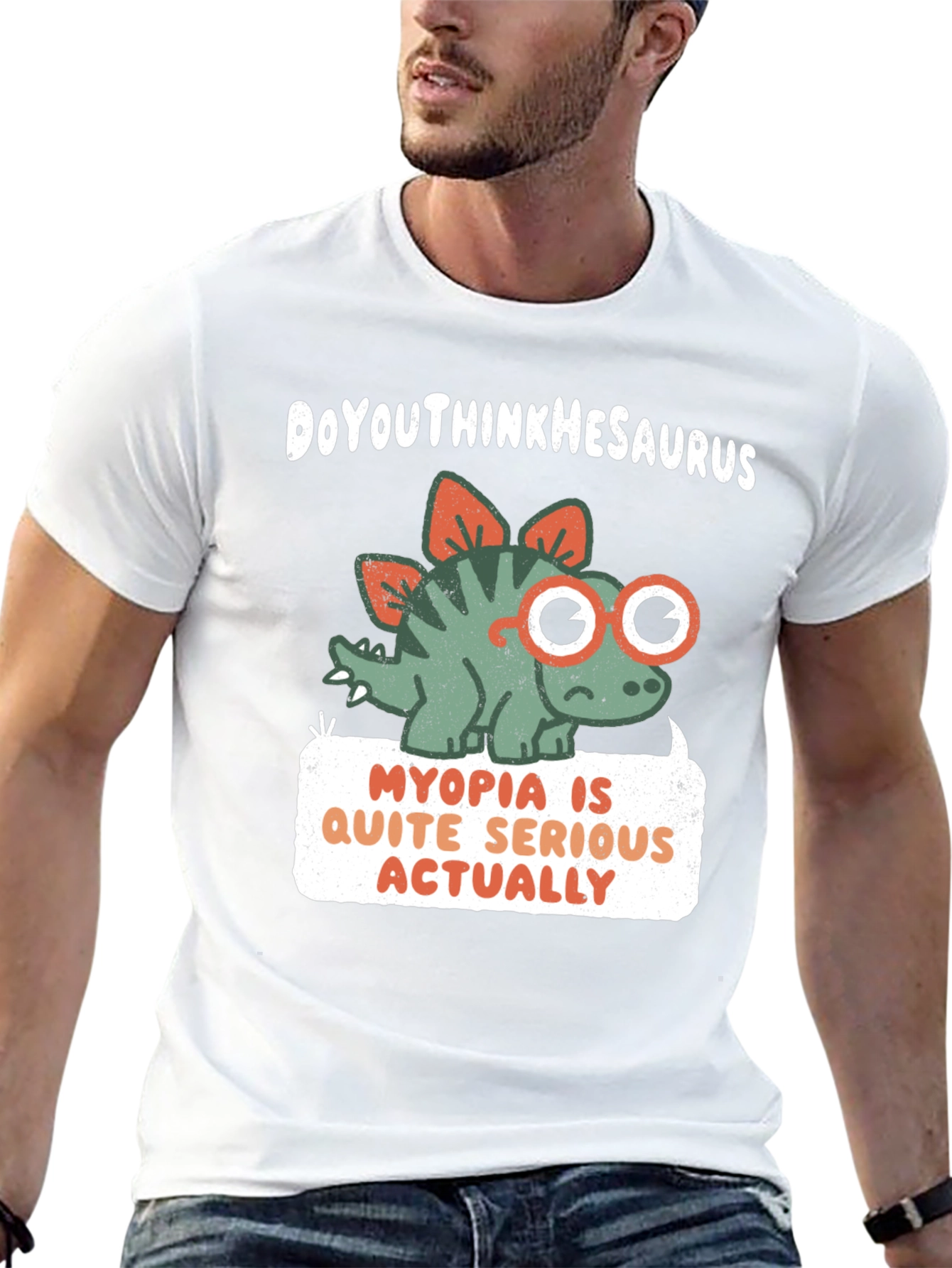 Doyouthinkhesaurus Myopia Dinosaur T-Shirt