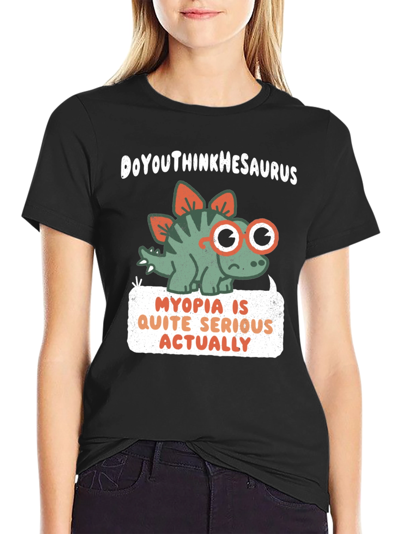 Doyouthinkhesaurus Myopia Dinosaur T-Shirt
