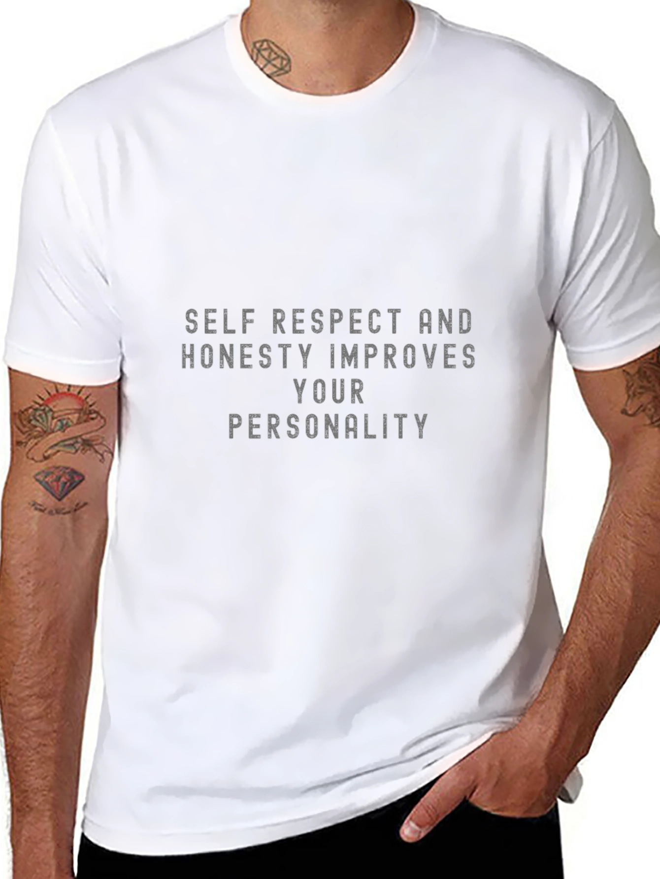 Respect & Honesty Black T-Shirt - Improves Personality!