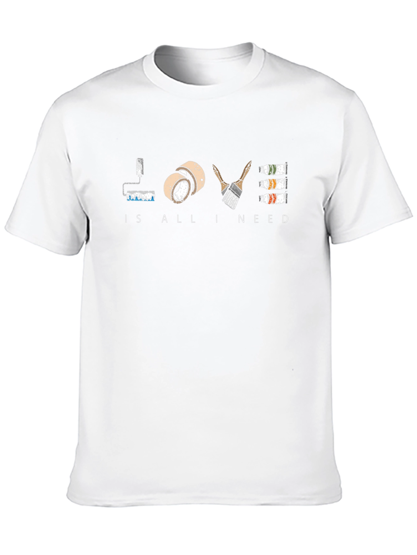 Painters Love Black T-Shirt - Art Supplies Design