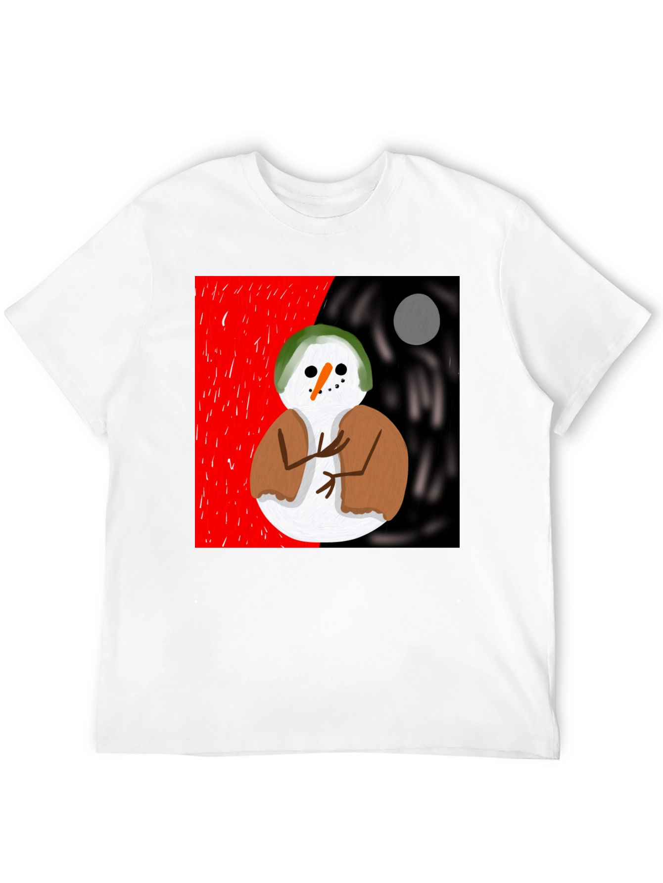 Snowman Graphic Tee - Unique Artistic Design