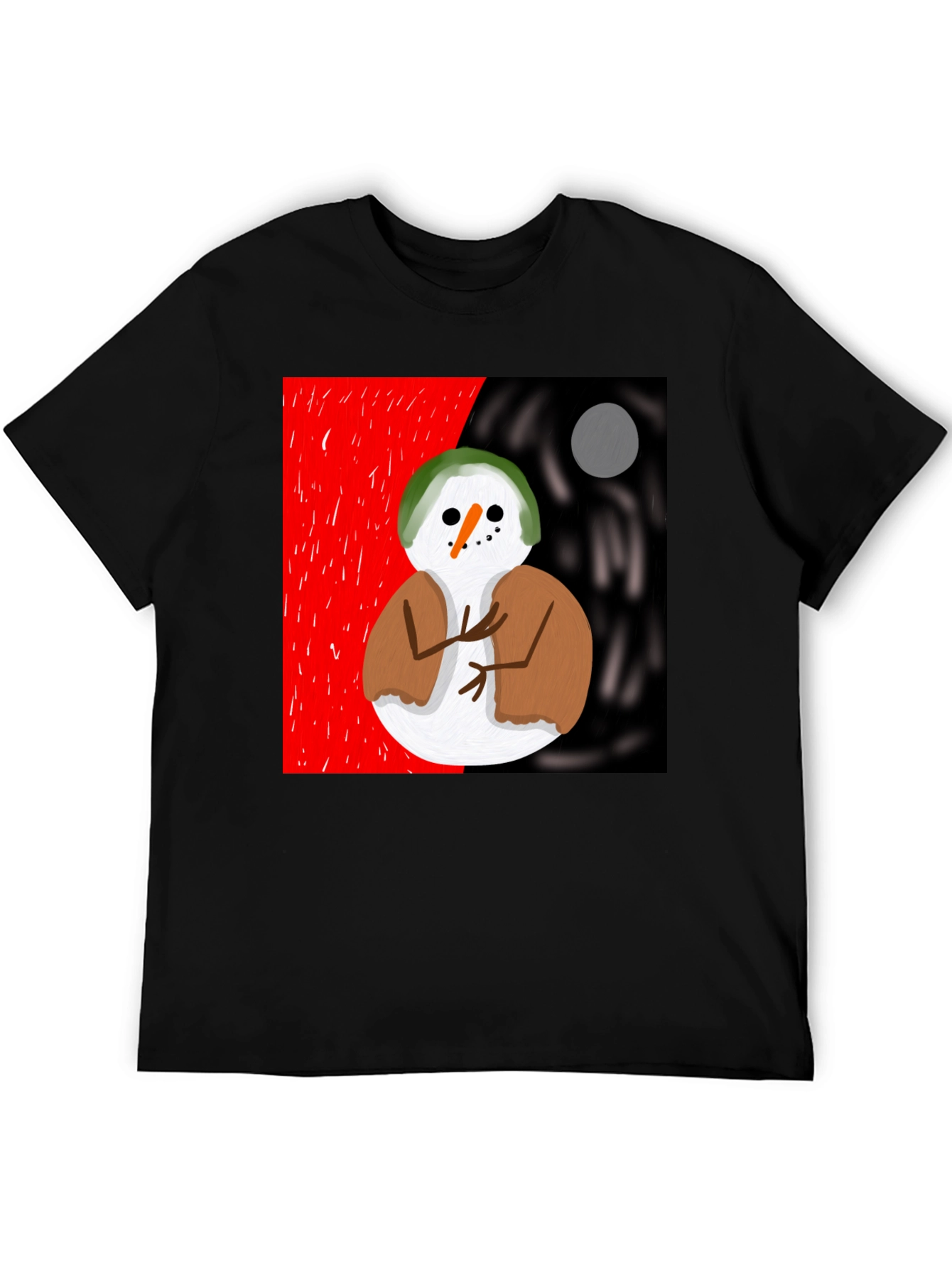 Snowman Graphic Tee - Unique Artistic Design