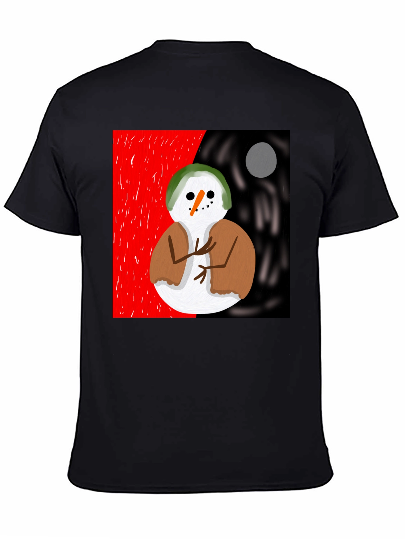 Snowman Graphic Tee - Unique Artistic Design