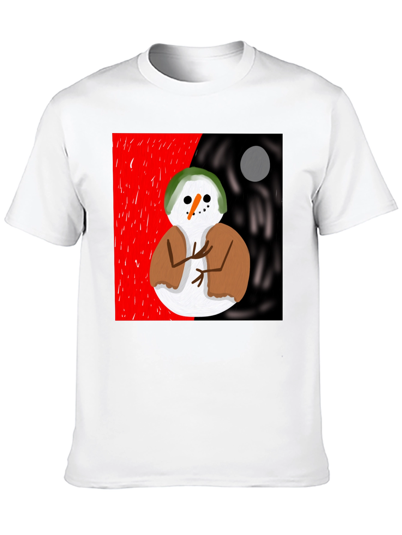 Snowman Graphic Tee - Unique Artistic Design