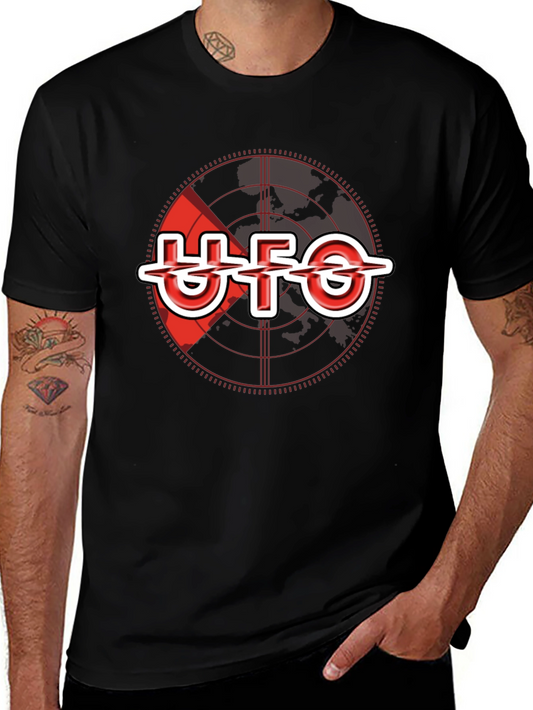 UFO Band Target Graphic Black T-Shirt