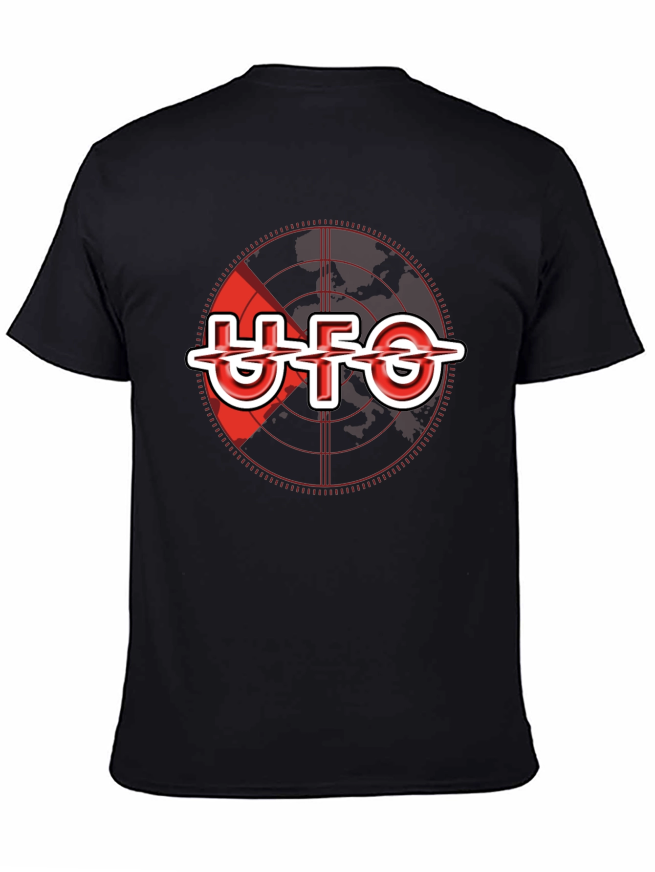 UFO Band Target Graphic Black T-Shirt