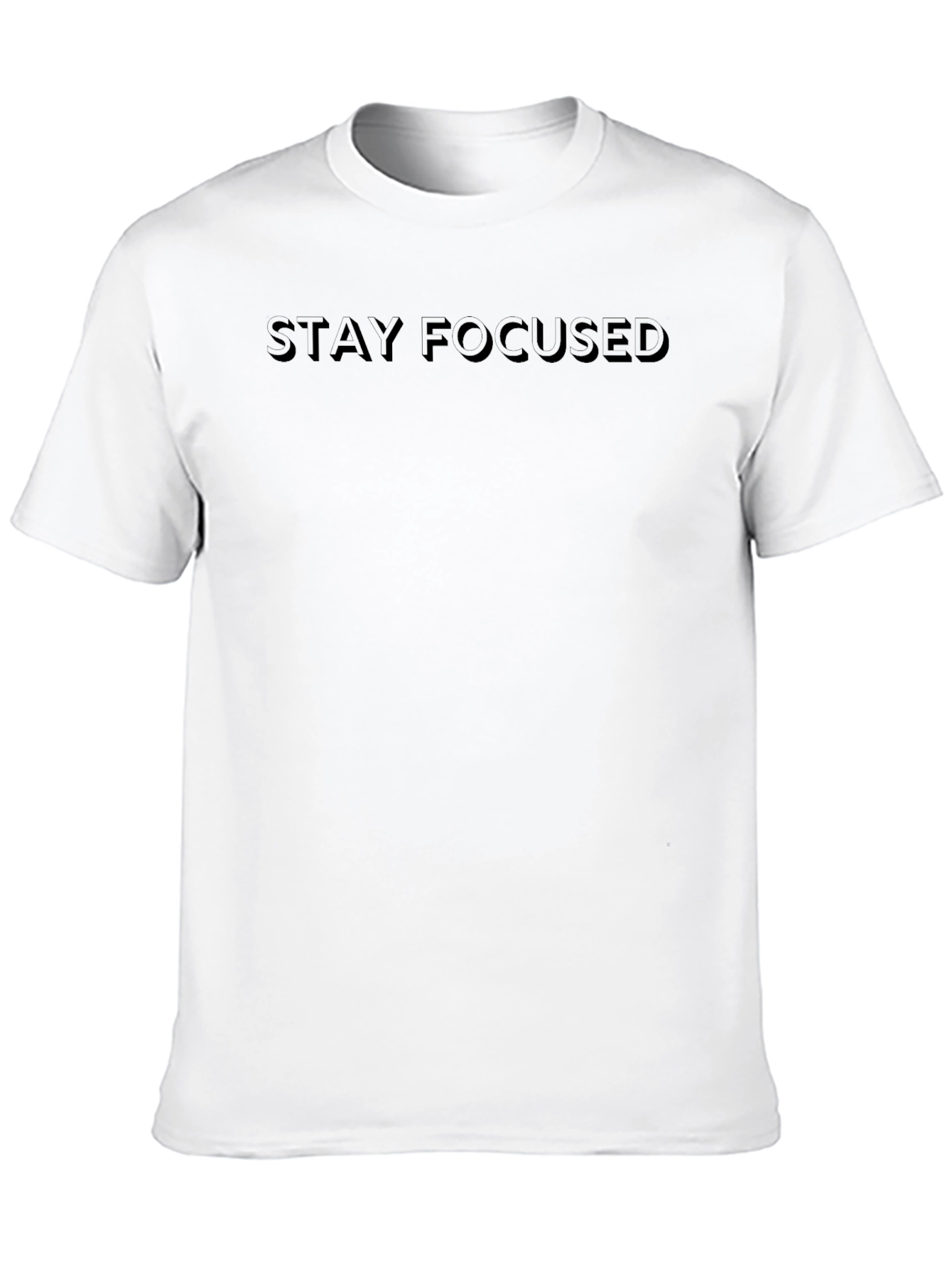 Stay Focused Black T-Shirt - Motivational Design