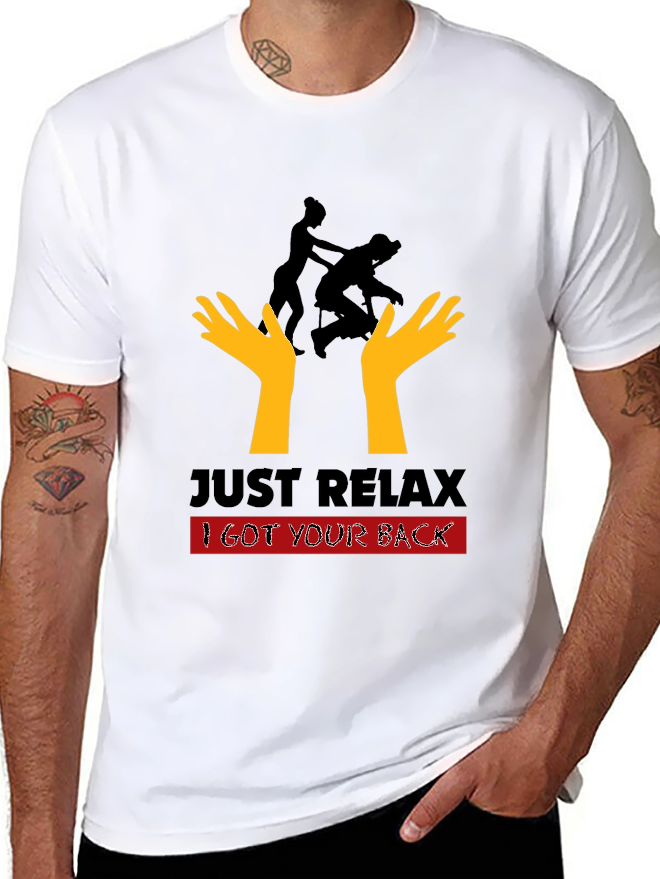 Just Relax I Got Your Back Black T-Shirt
