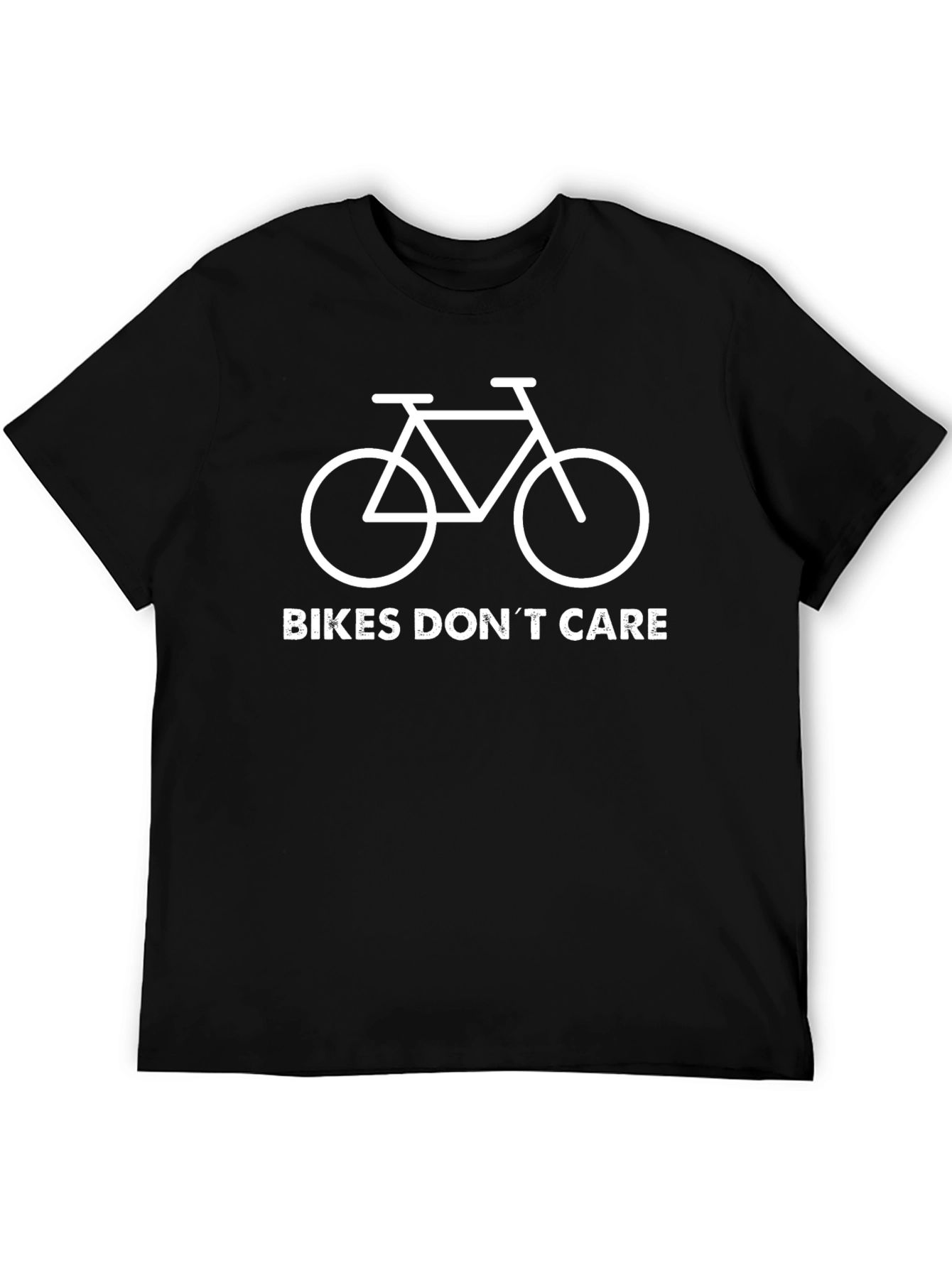 Bikes Dont Care Graphic Tee - Black Cotton Blend