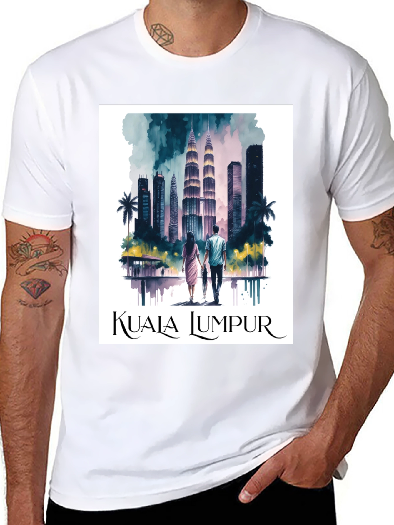 Kuala Lumpur T-Shirt - City Skyline Graphic Tee
