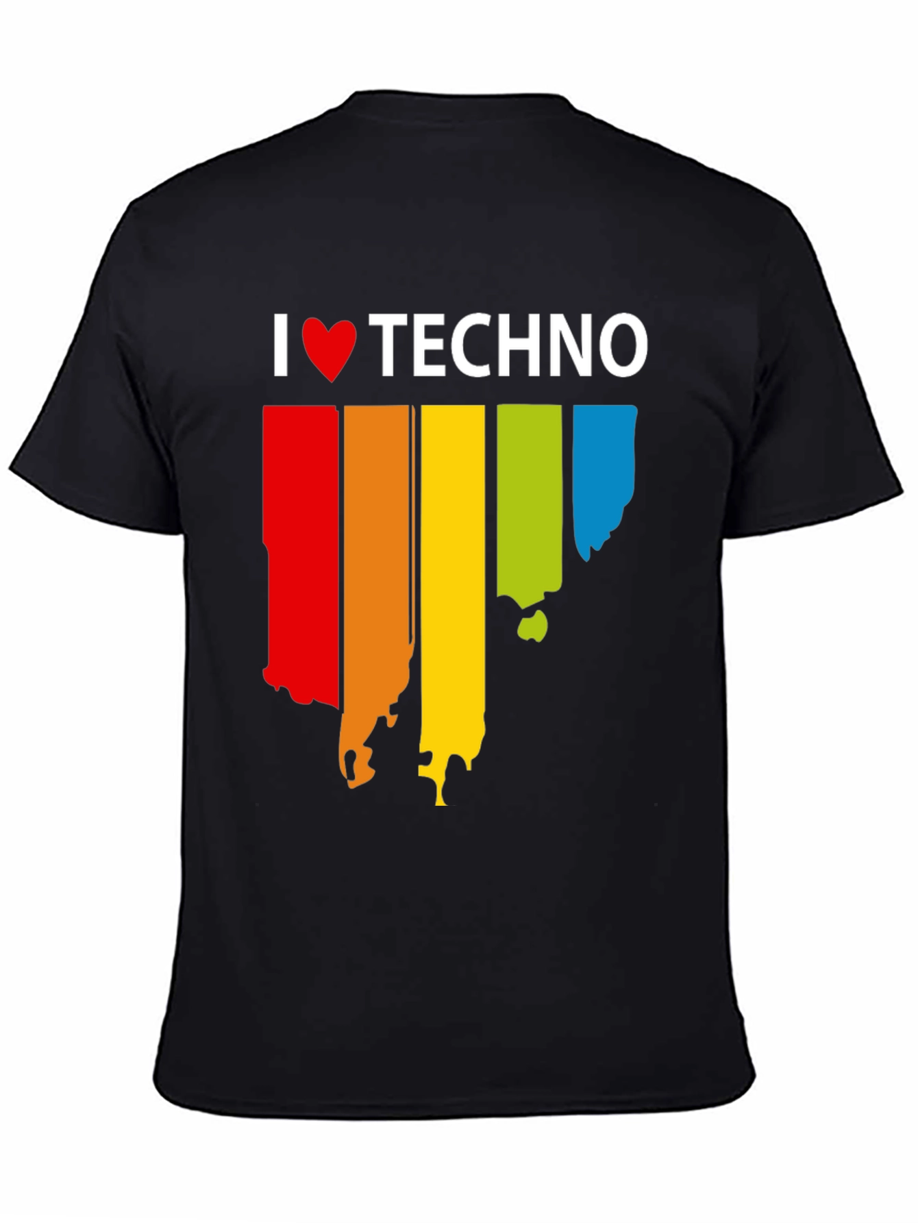 I Love Techno Rainbow T-Shirt | Music Lover Tee