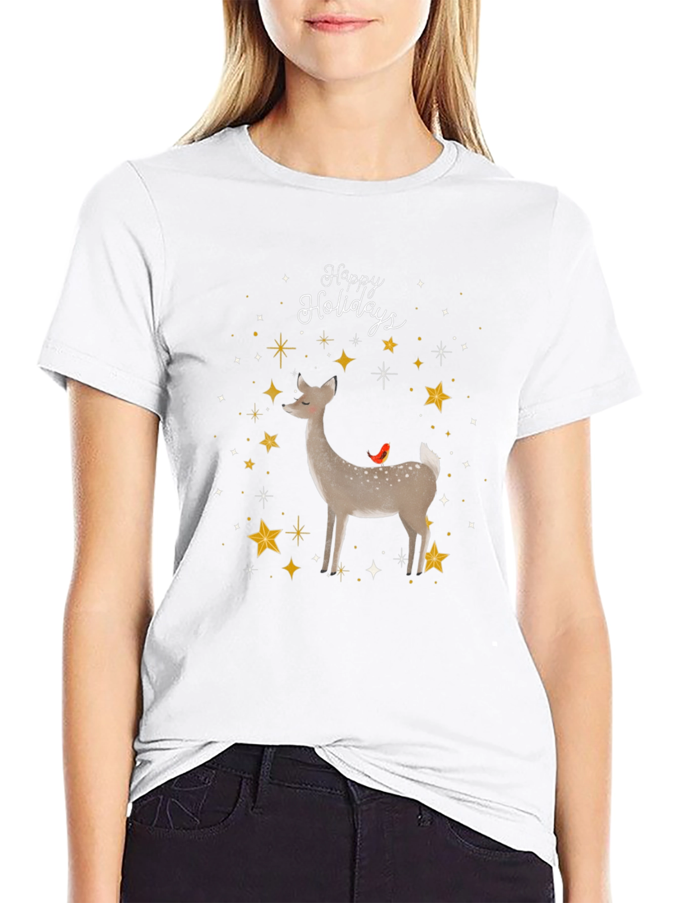 Festive Deer Holiday T-Shirt