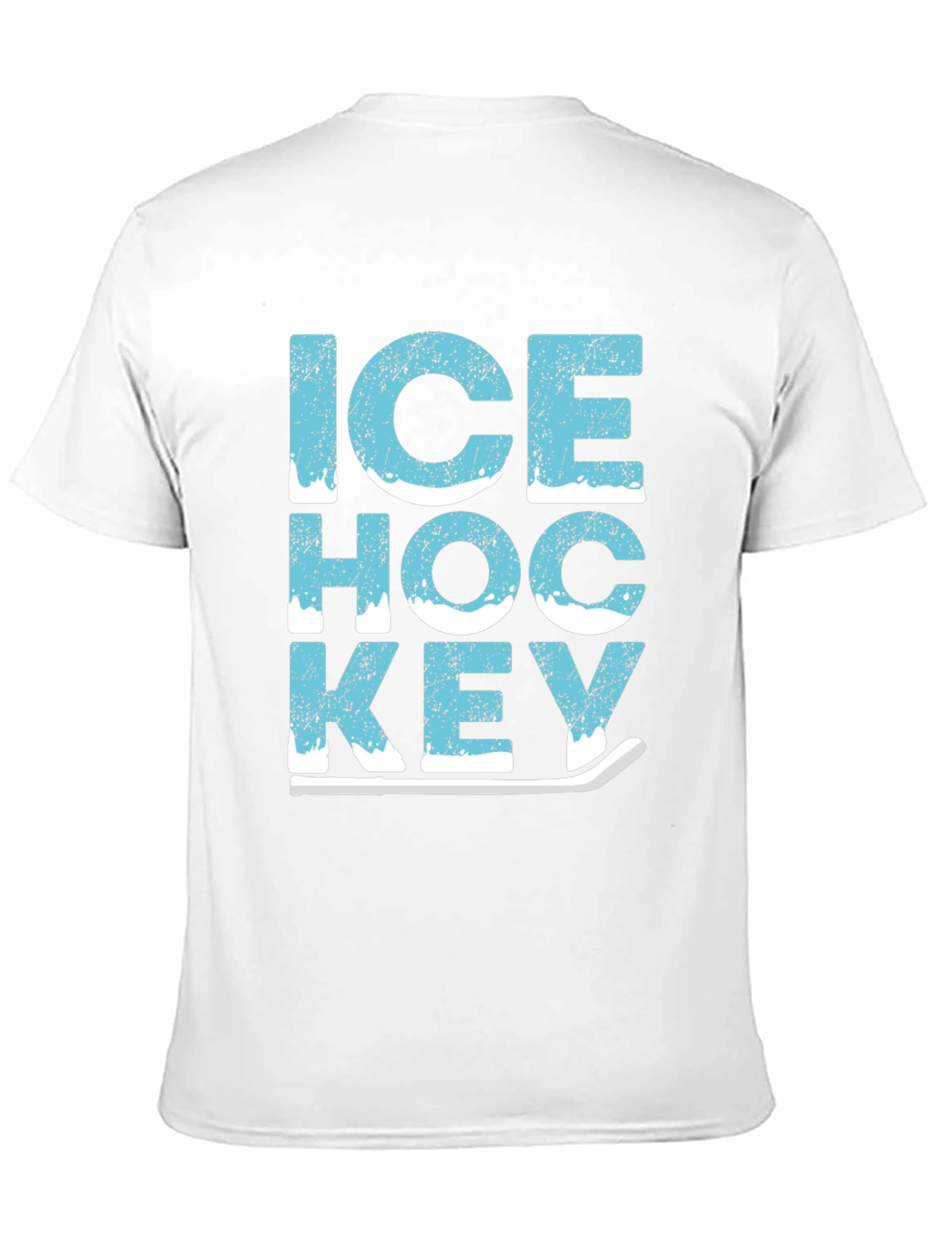 Ice Hockey Graphic Tee - Black Cotton T-Shirt