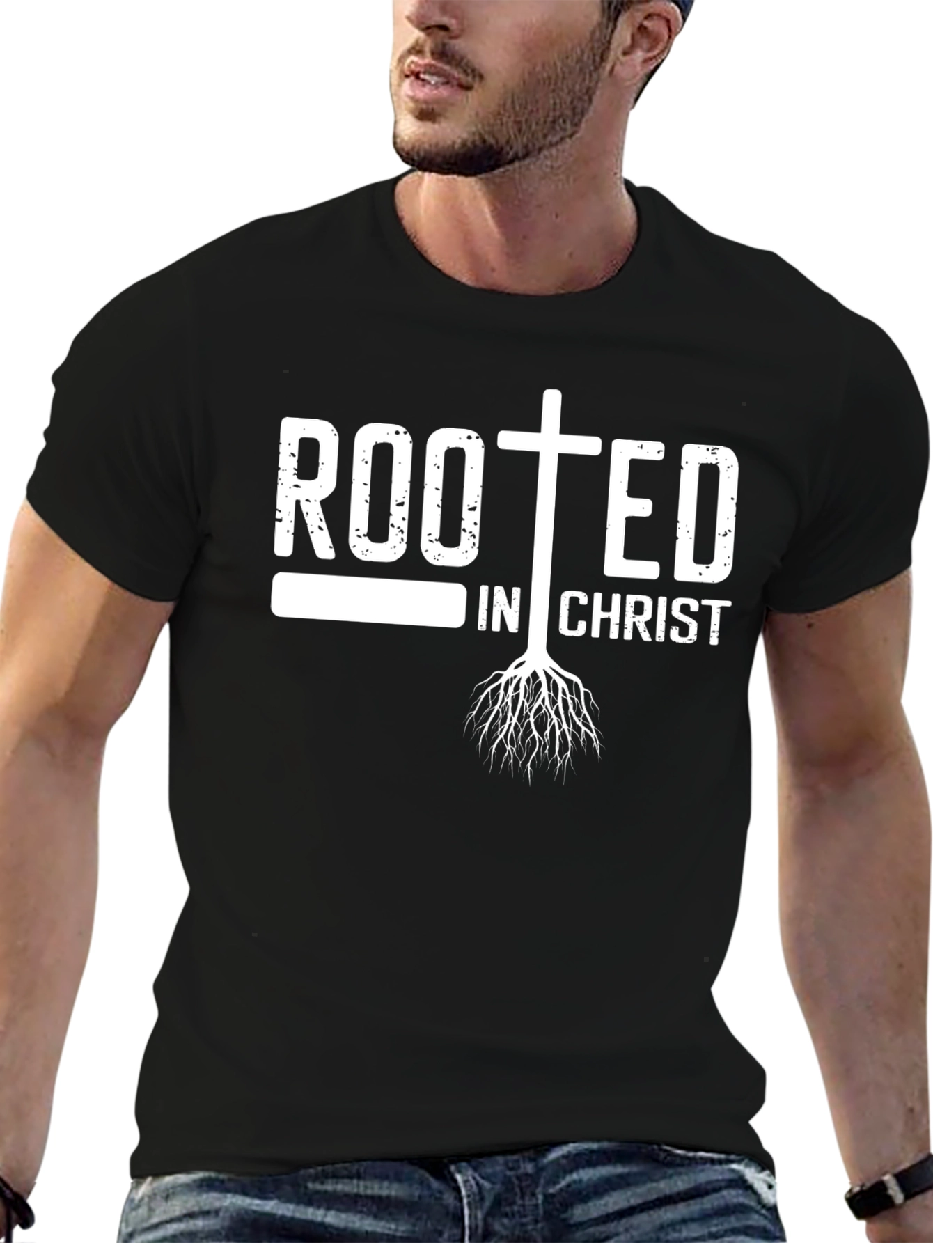 Rooted In Christ Graphic Tee - Religious Apparel