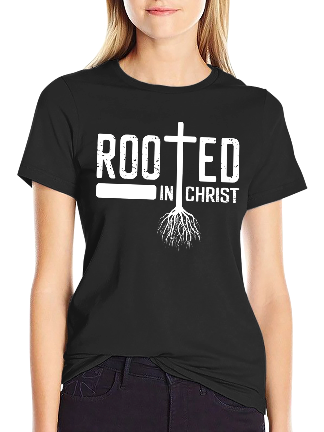 Rooted In Christ Graphic Tee - Religious Apparel