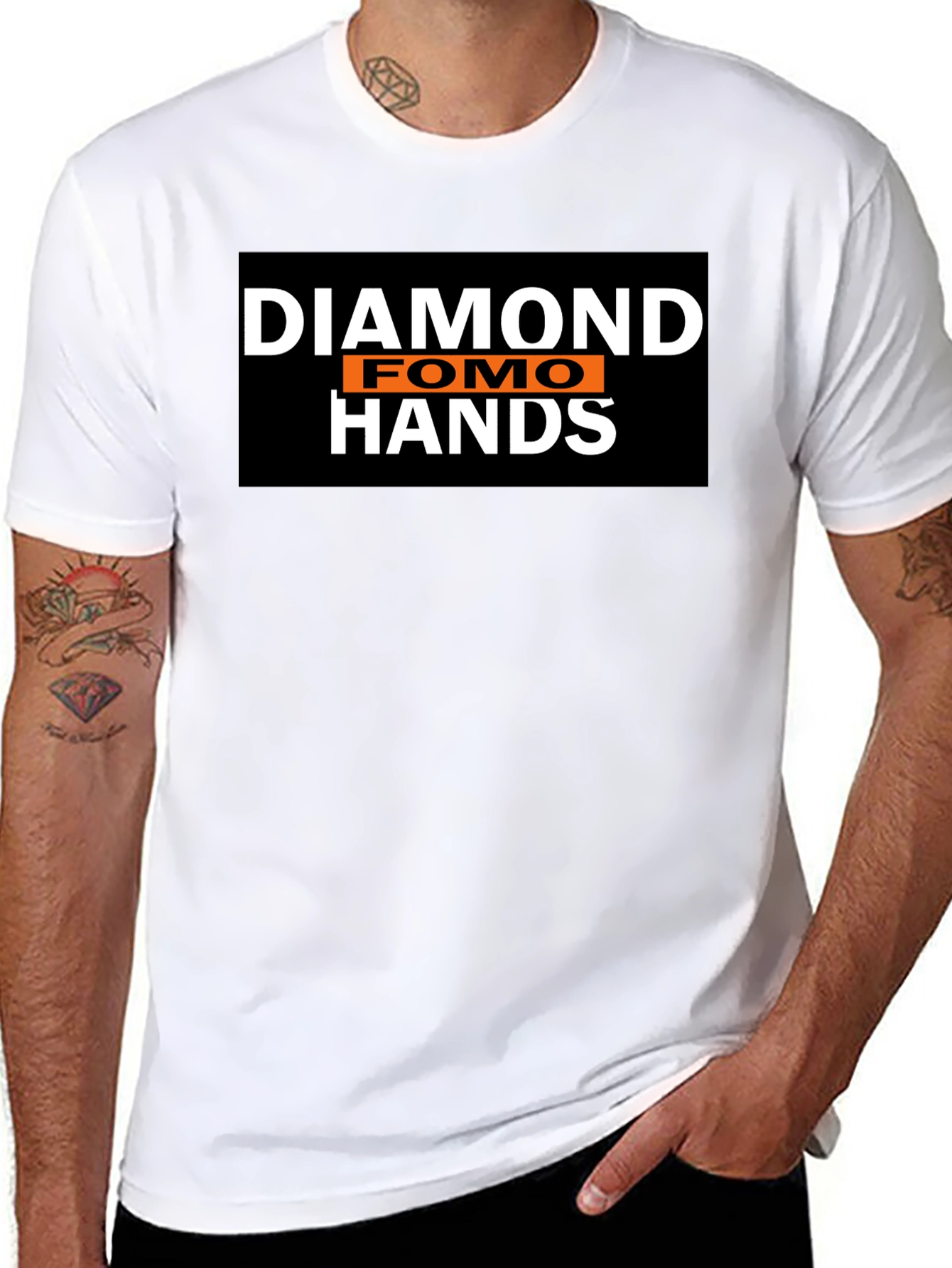 Diamond Fomo Hands Black T-Shirt
