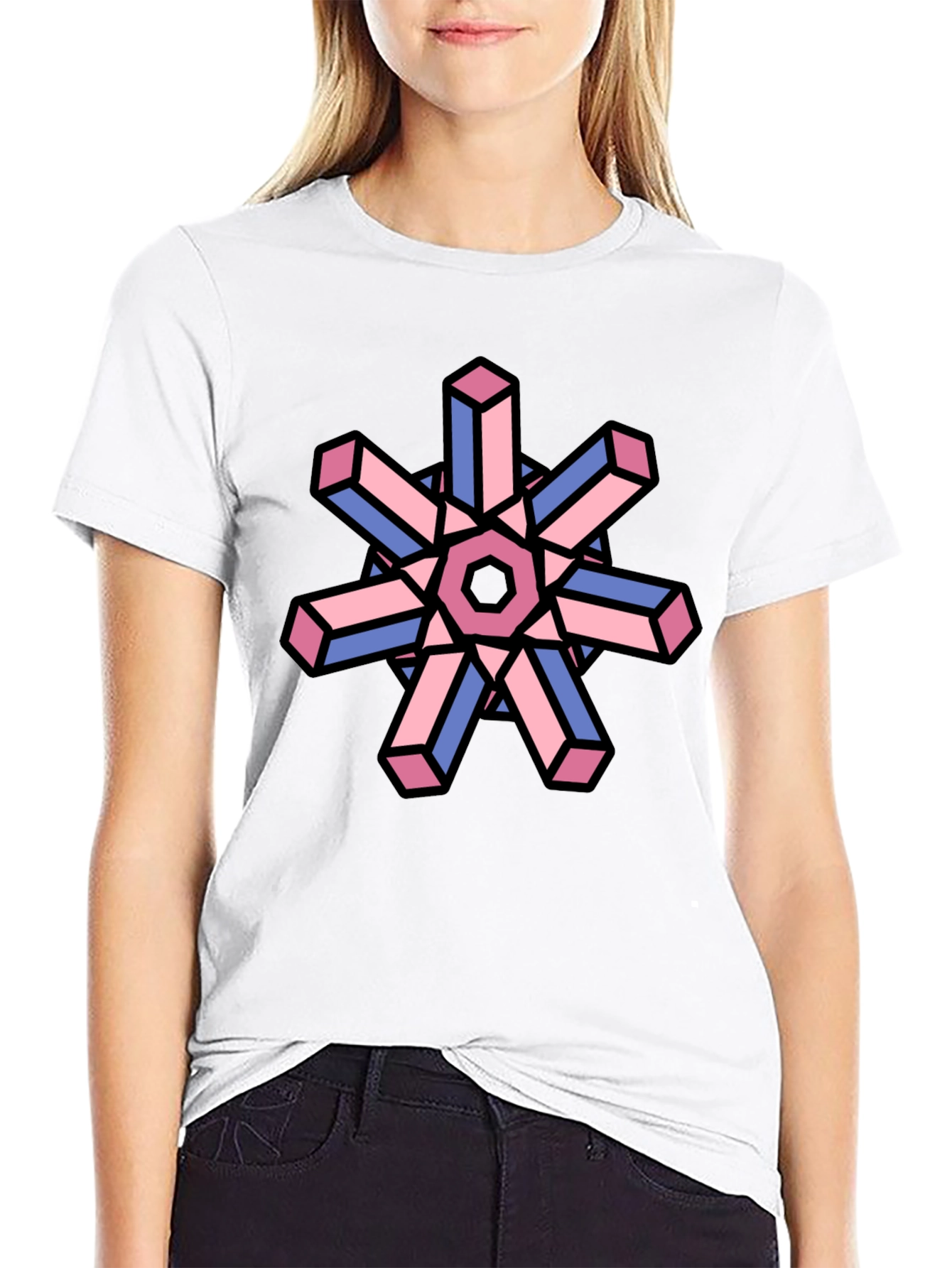 Geometric Illusion T-Shirt - Abstract Art Tee