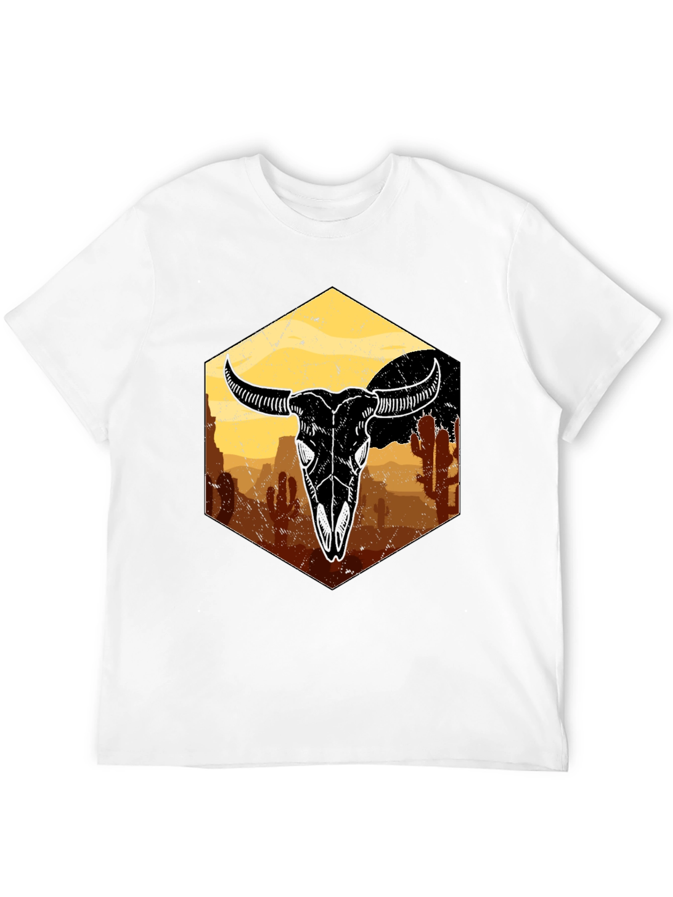 Desert Skull Graphic Tee - Unisex Black T-Shirt