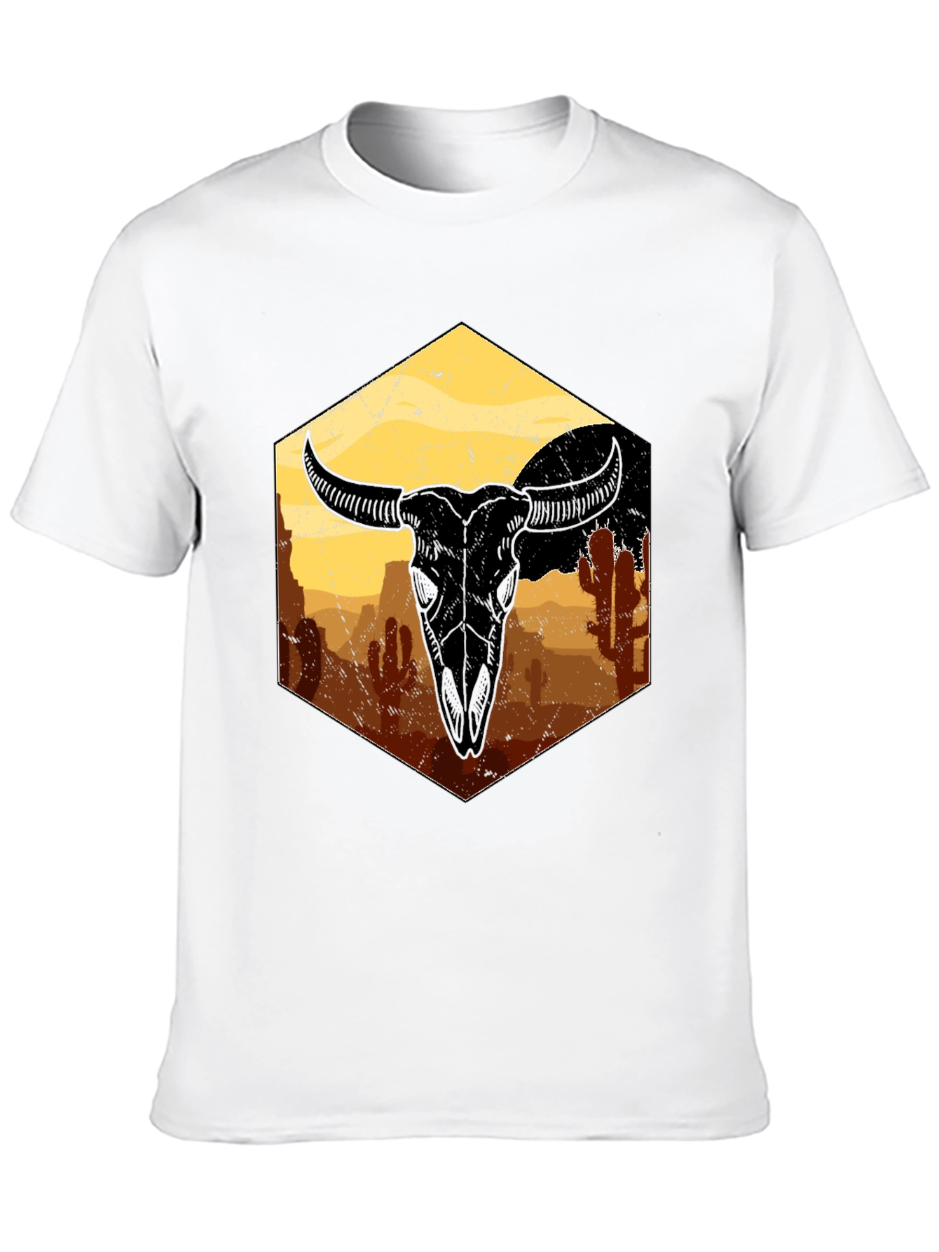 Desert Skull Graphic Tee - Unisex Black T-Shirt