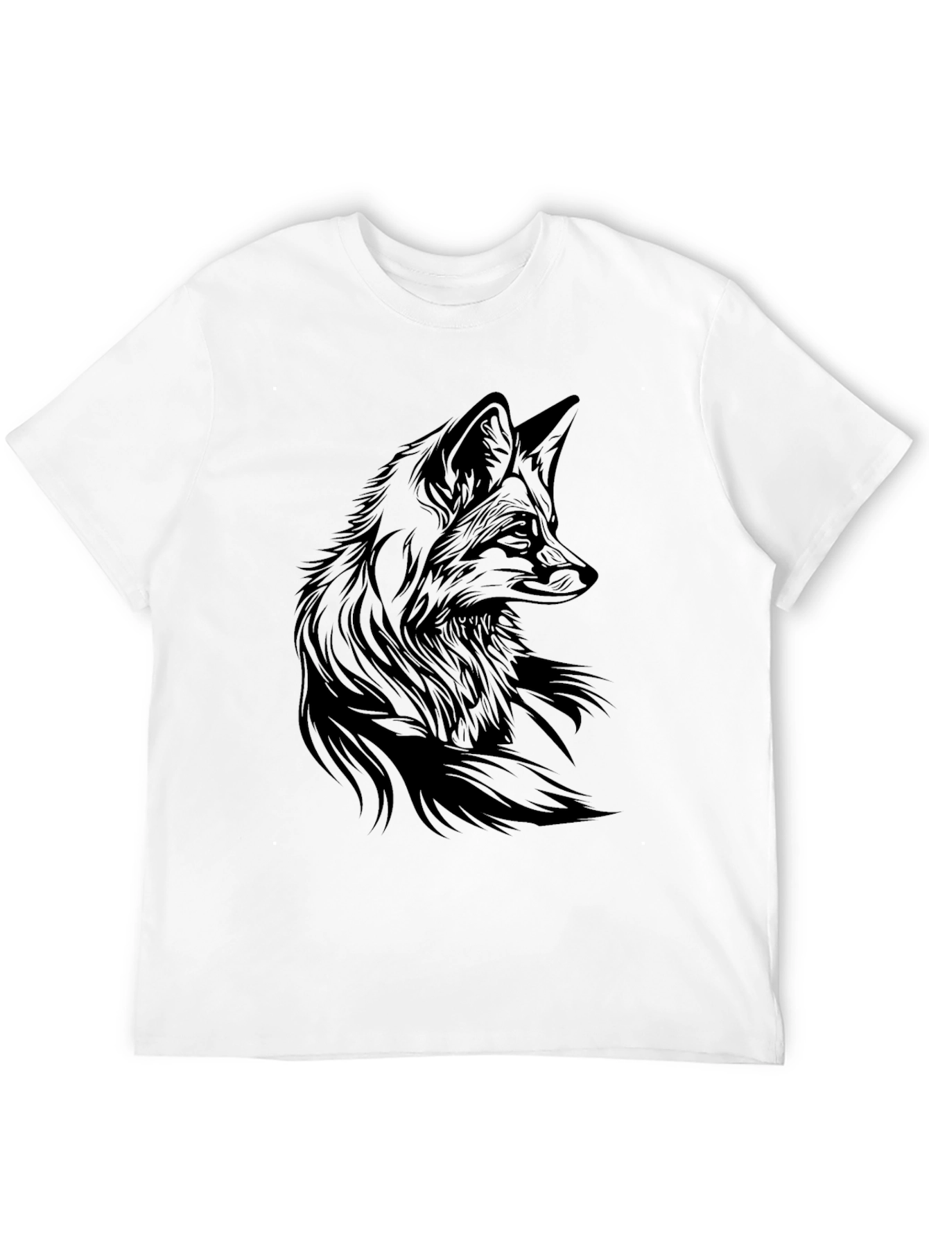 Black Fox Graphic Tee - Stylish Mens T-Shirt