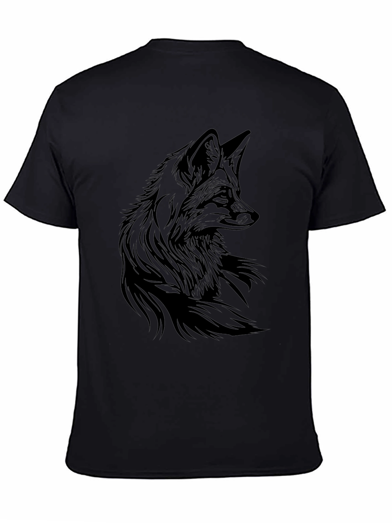 Black Fox Graphic Tee - Stylish Mens T-Shirt