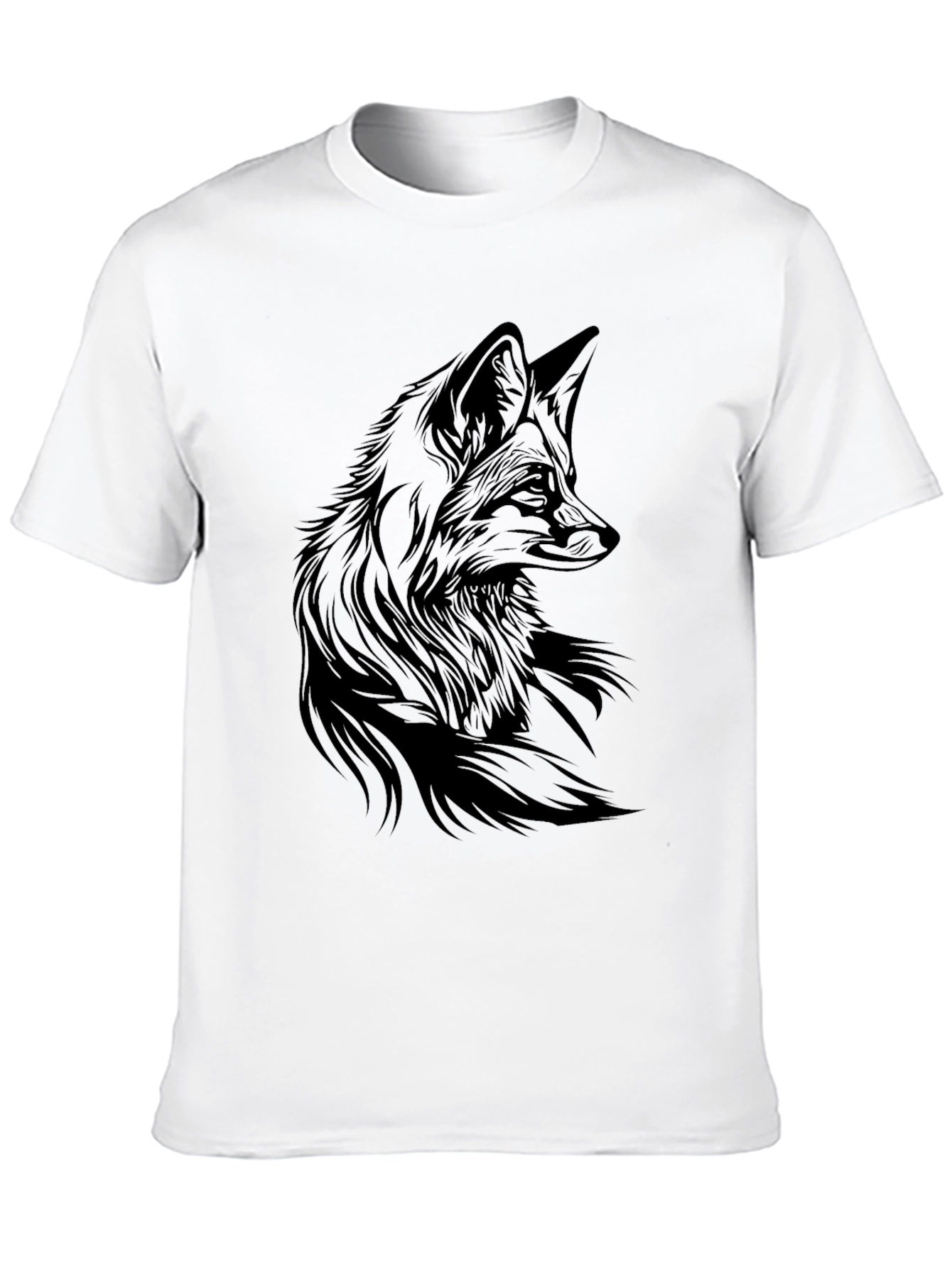 Black Fox Graphic Tee - Stylish Mens T-Shirt