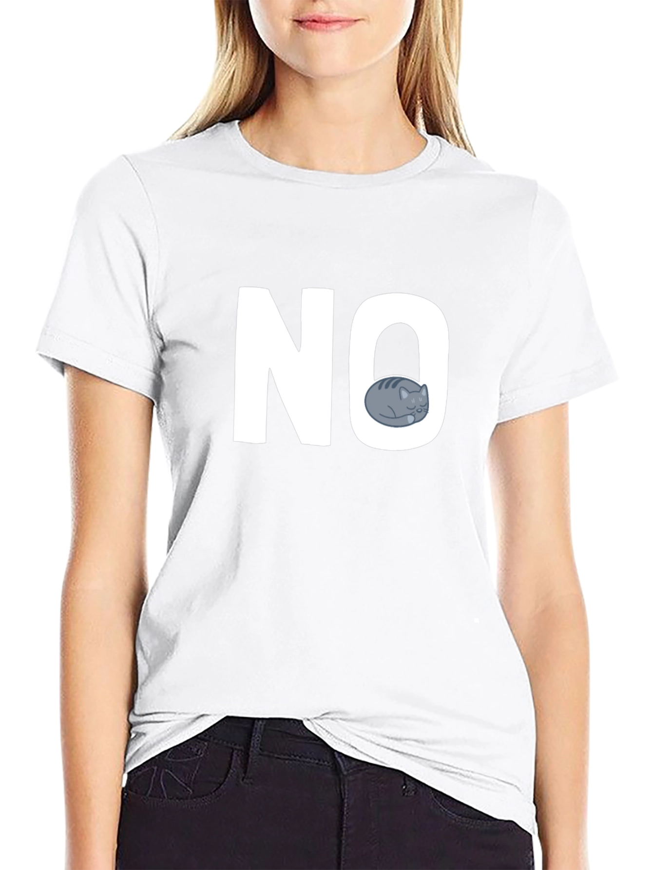 NO Cat Graphic T-Shirt - Unisex Casual Tee