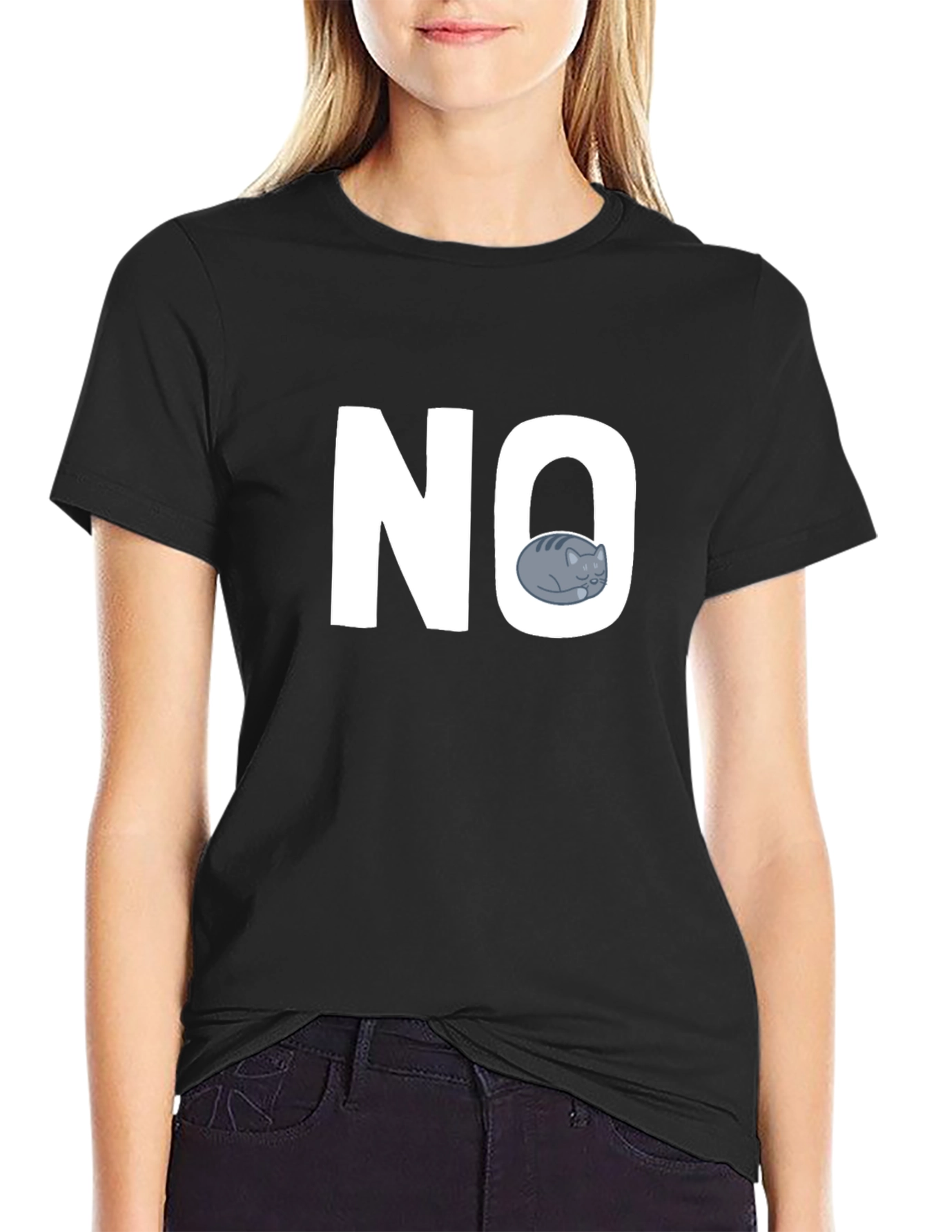 NO Cat Graphic T-Shirt - Unisex Casual Tee
