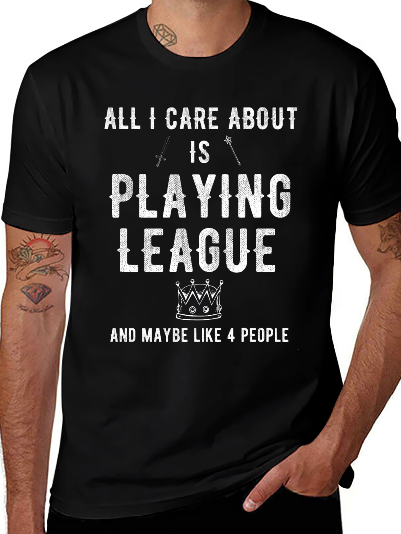 League Gamer Black T-Shirt: All I Care About