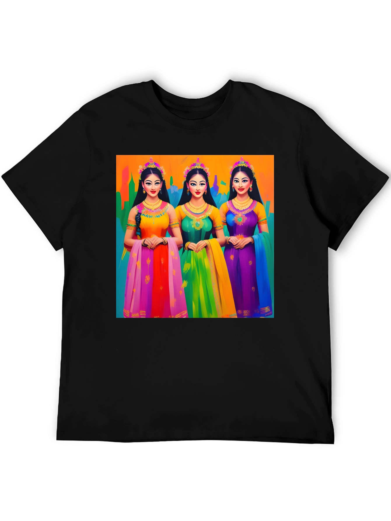 Vibrant Indian Princess Graphic T-Shirt