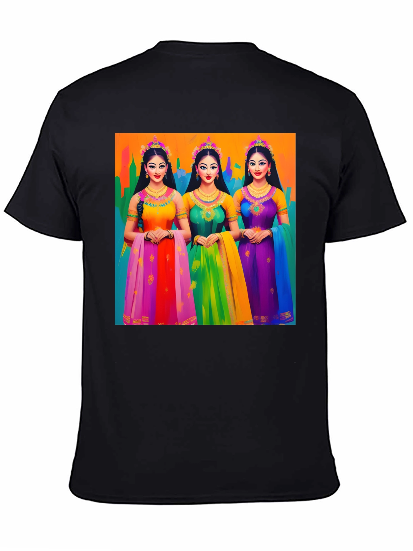 Vibrant Indian Princess Graphic T-Shirt
