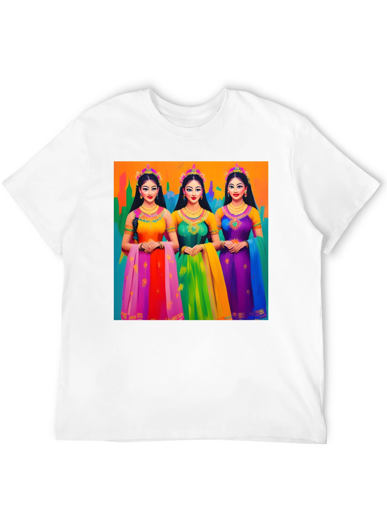 Vibrant Indian Princess Graphic T-Shirt