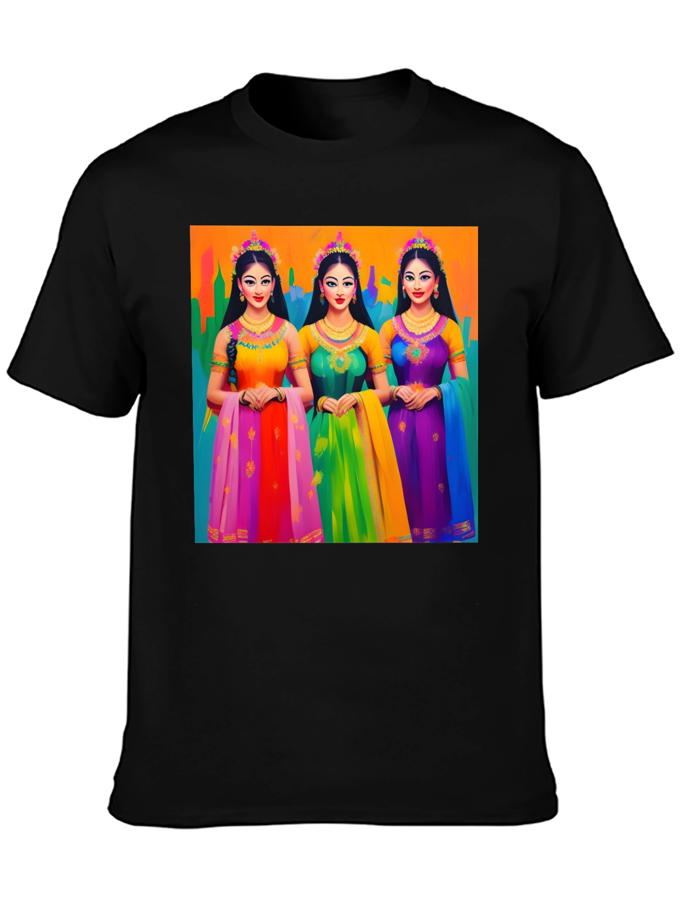 Vibrant Indian Princess Graphic T-Shirt